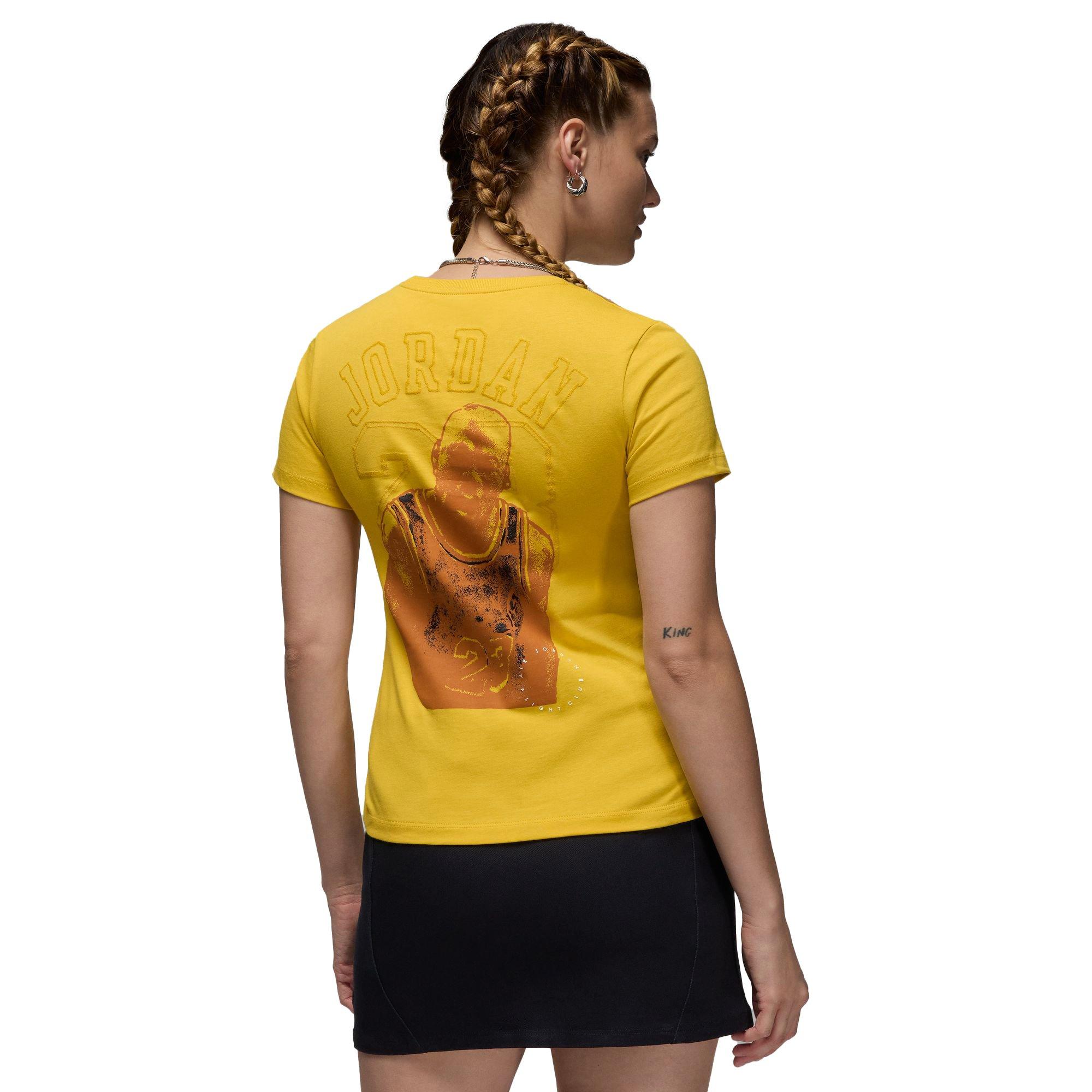 Jordan Women's Essential Slim Tee - Yellow - YELLOW Thumbnail View 2