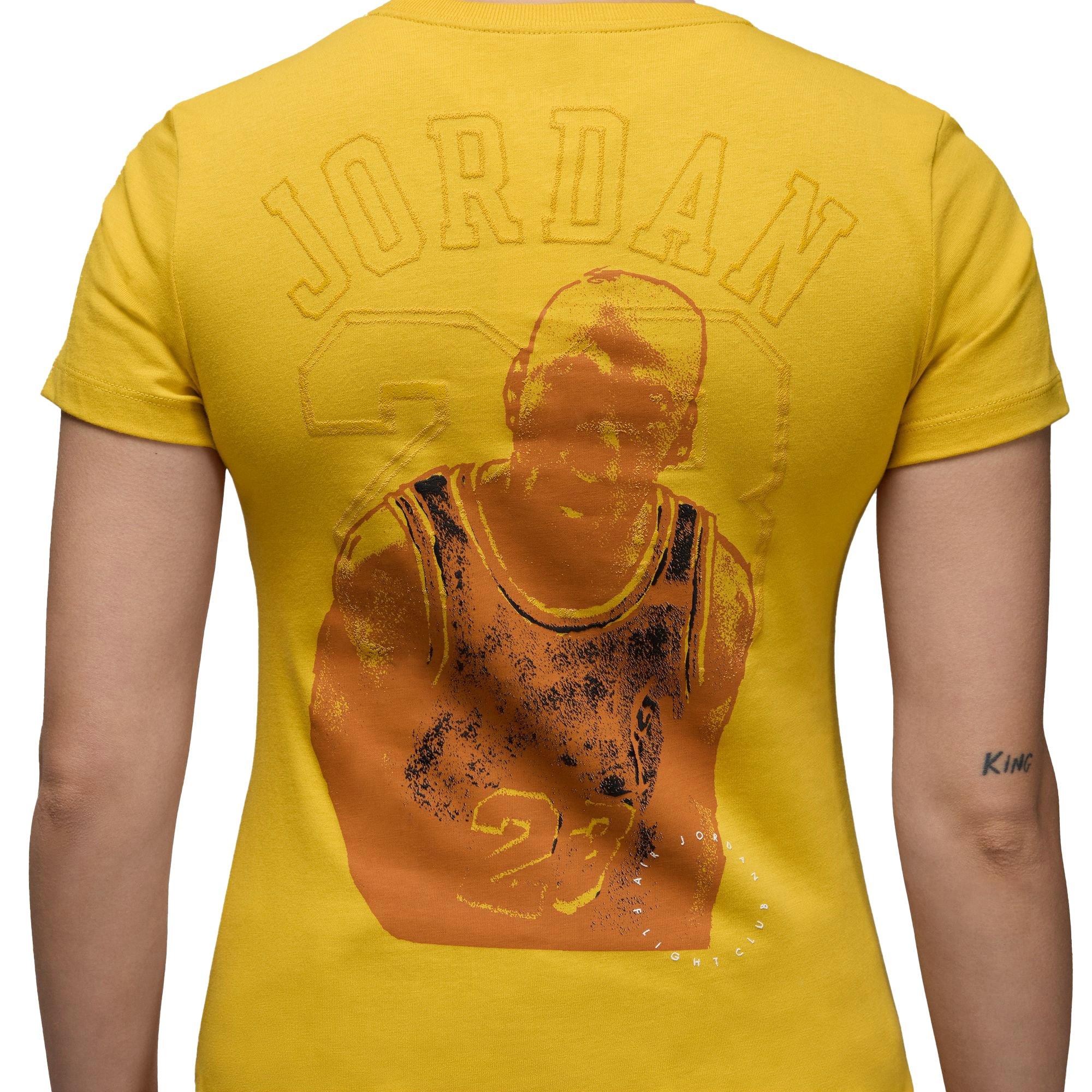 Jordan Women's Essential Slim Tee - YELLOW Thumbnail View 4