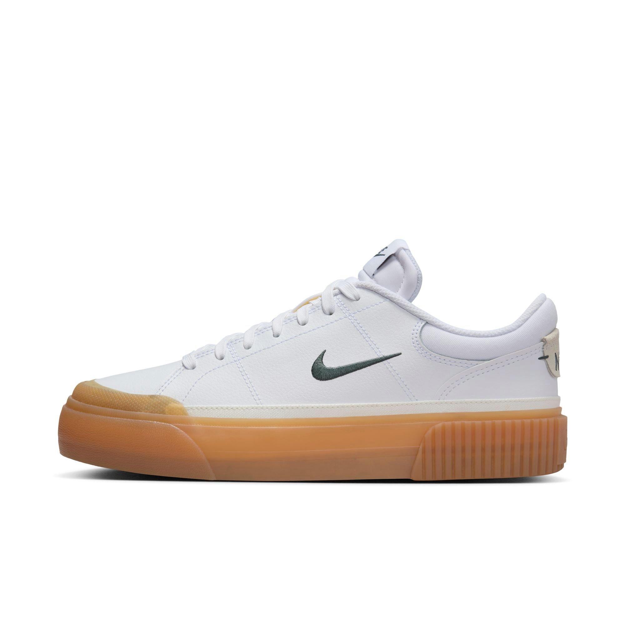 Nike Court Legacy Lift "White/Vintage Green/Gum Yellow/Sail" Women's Shoe - WHITE/GREEN Thumbnail View 3