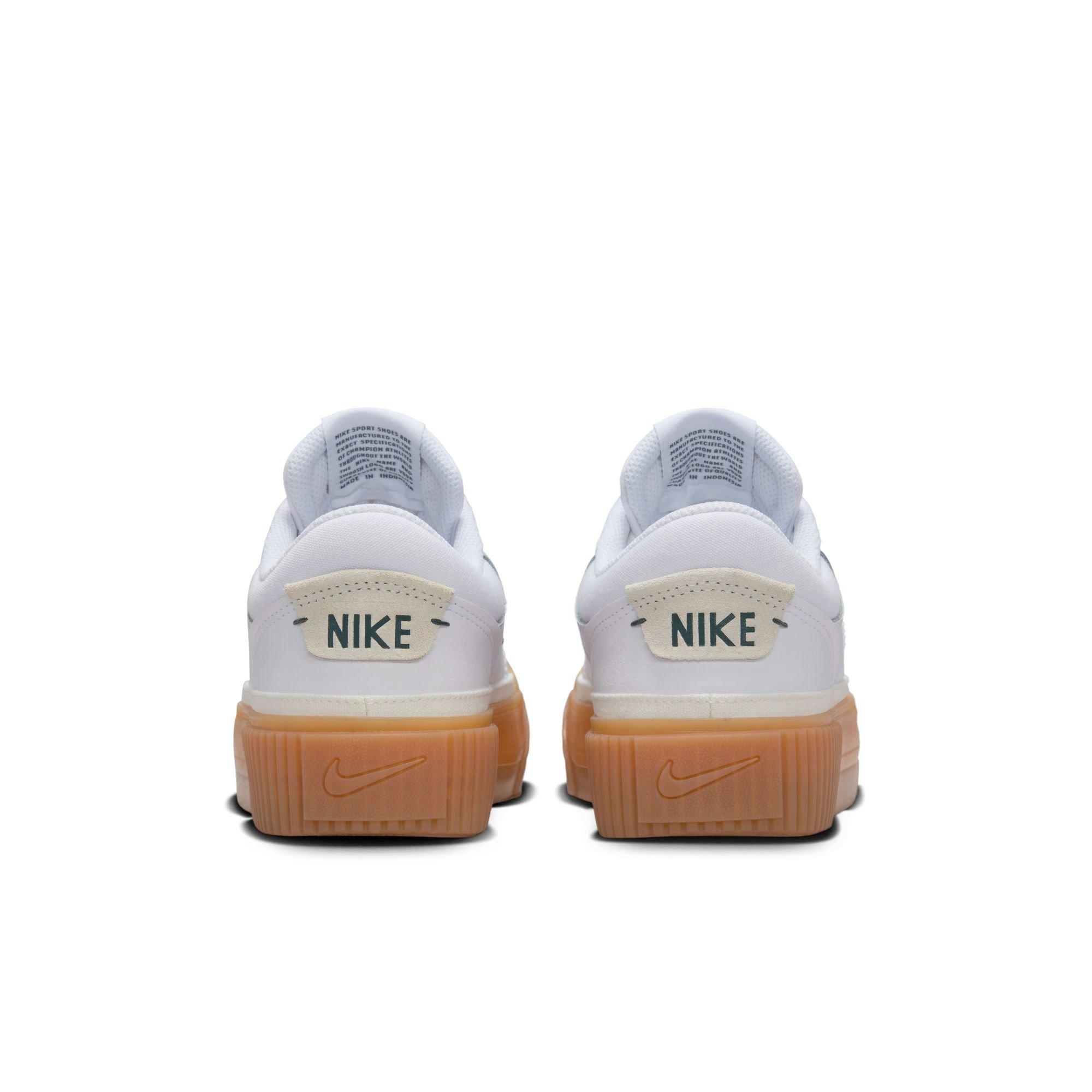 Nike Court Legacy Lift "White/Vintage Green/Gum Yellow/Sail" Women's Shoe - WHITE/GREEN Thumbnail View 6