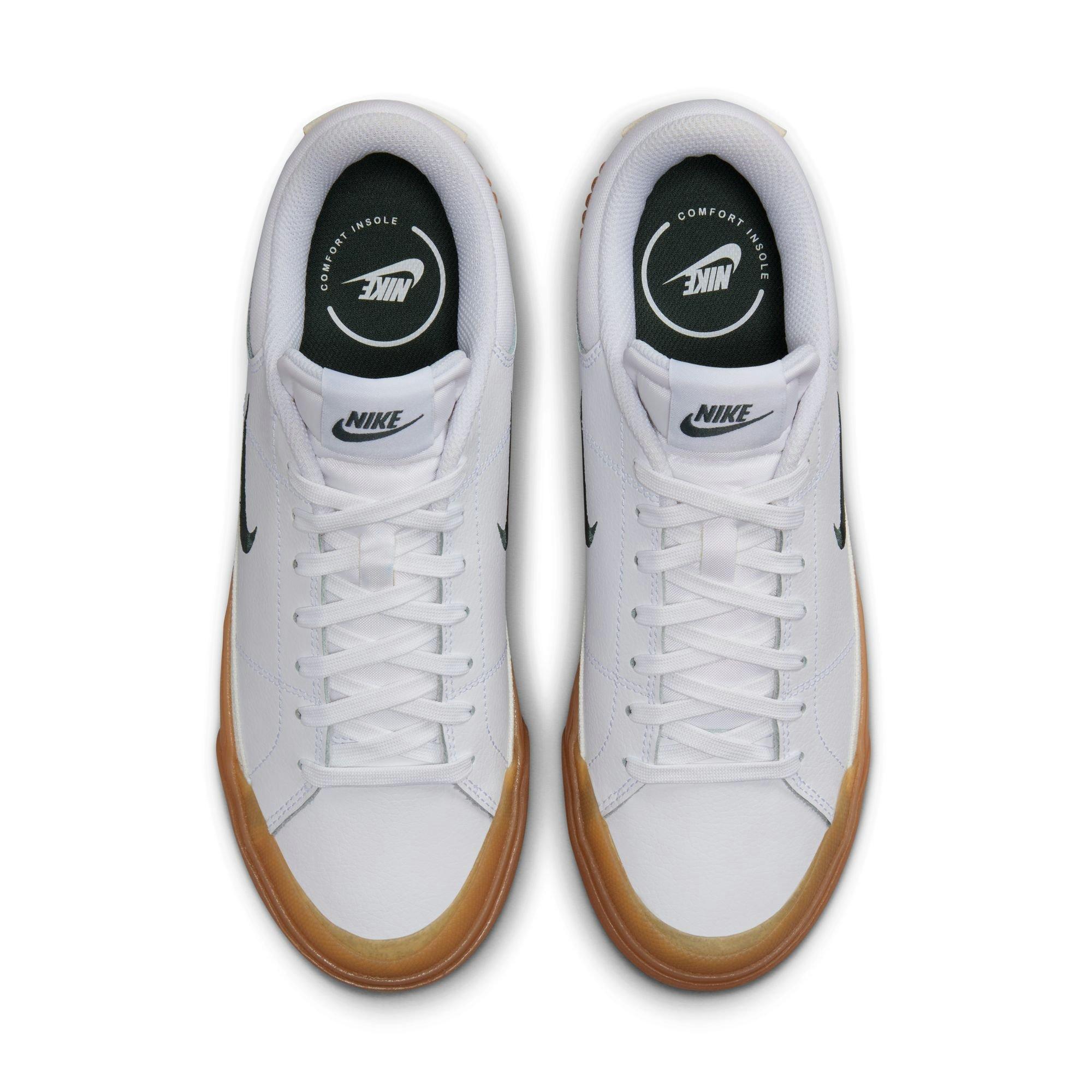 Nike Court Legacy Lift "White/Vintage Green/Gum Yellow/Sail" Women's Shoe - WHITE/GREEN Thumbnail View 7