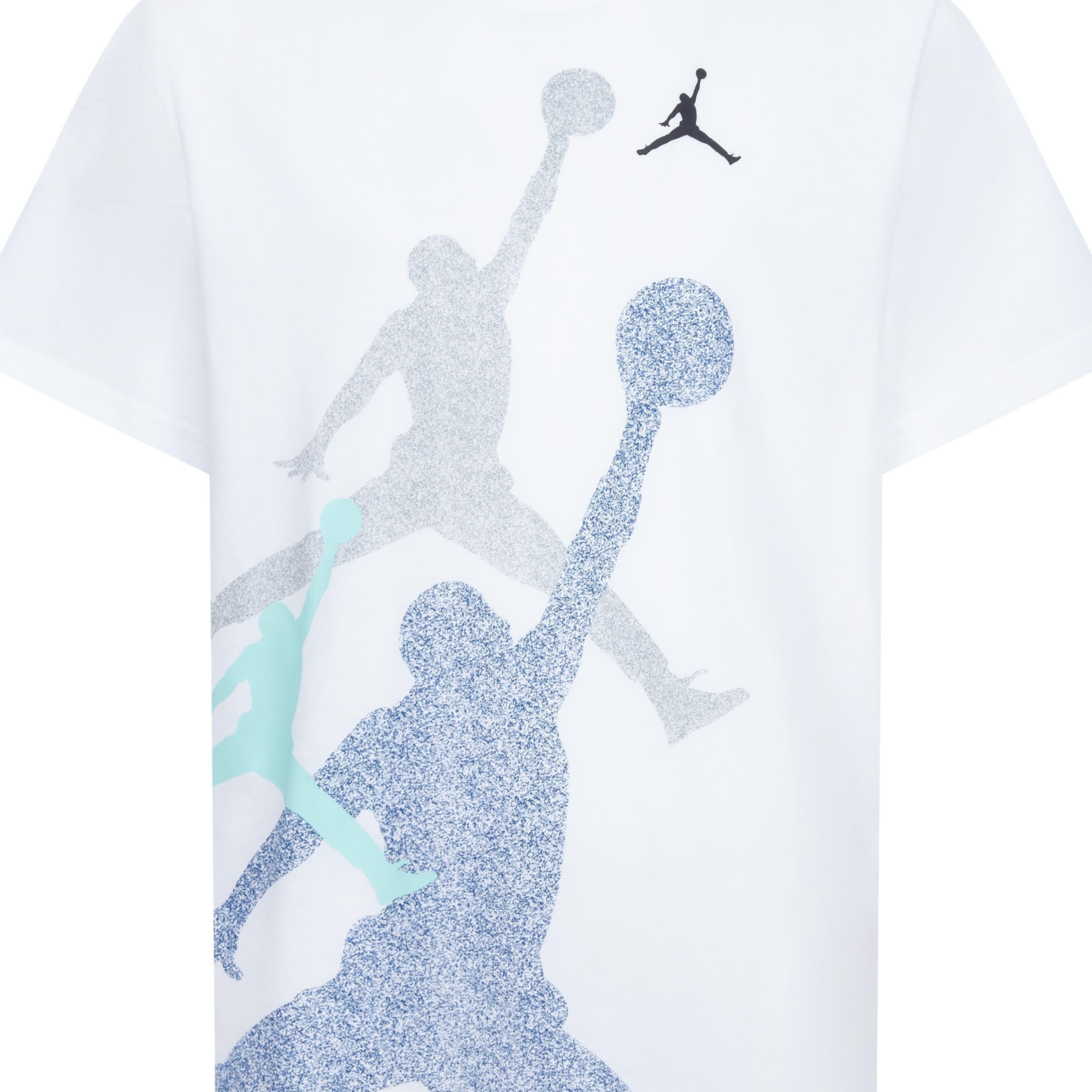 Jordan Gradient Stacked Big Boys' White Tee