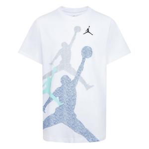 Jordan Big Boys' Gradient Stacked Tee - White