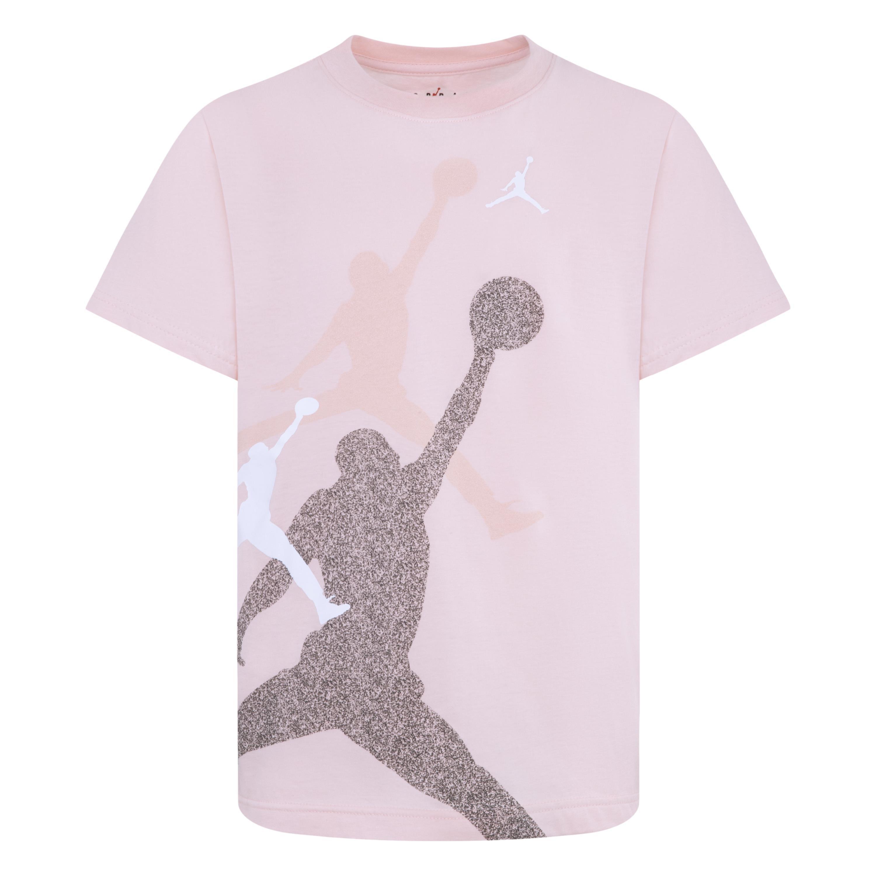 Jordan Big Girls' Gradient Stacked Tee - Pink - PINK