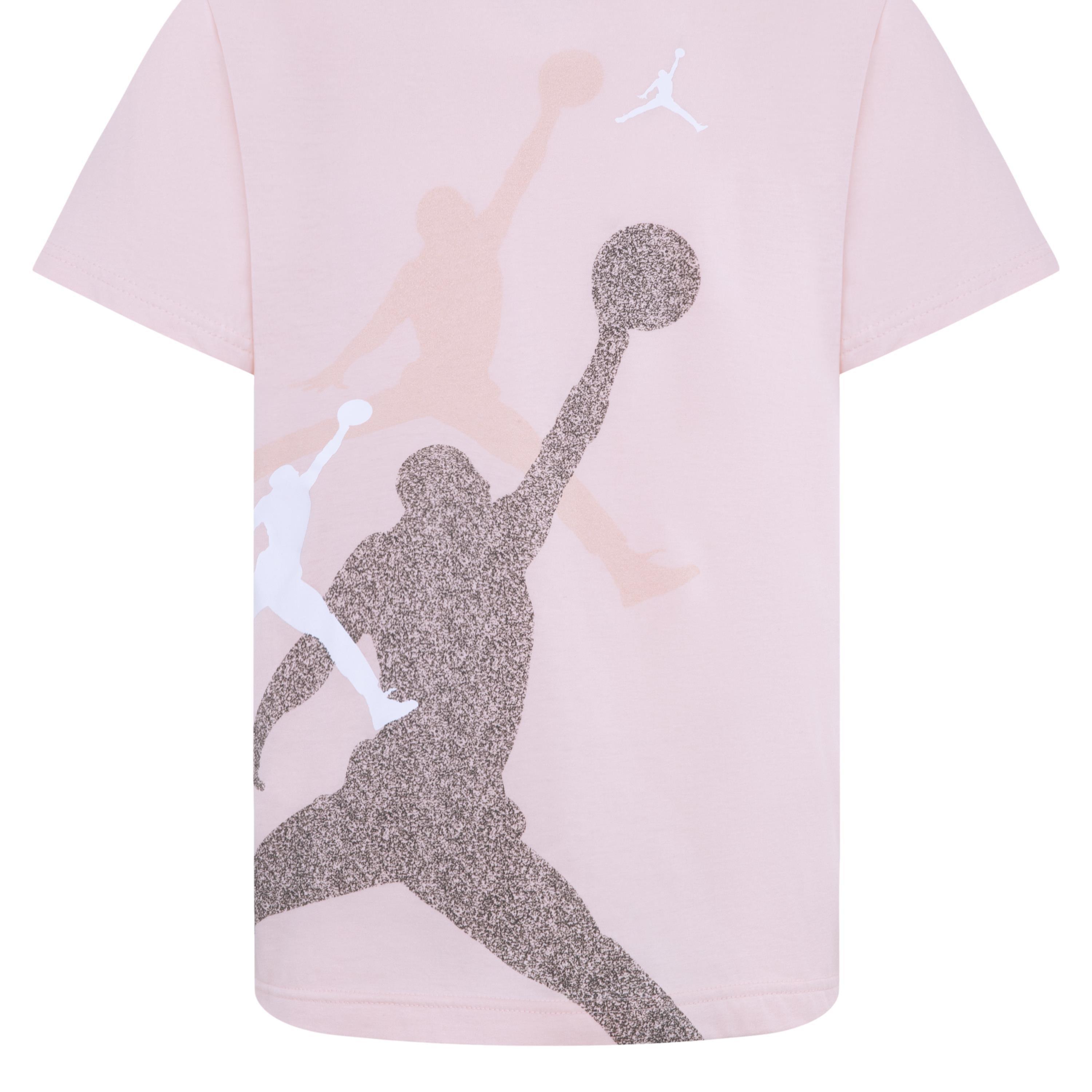 Jordan Big Girls' Gradient Stacked Tee - Pink - PINK Thumbnail View 4