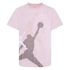 Jordan Big Girls' Gradient Stacked Tee - Pink