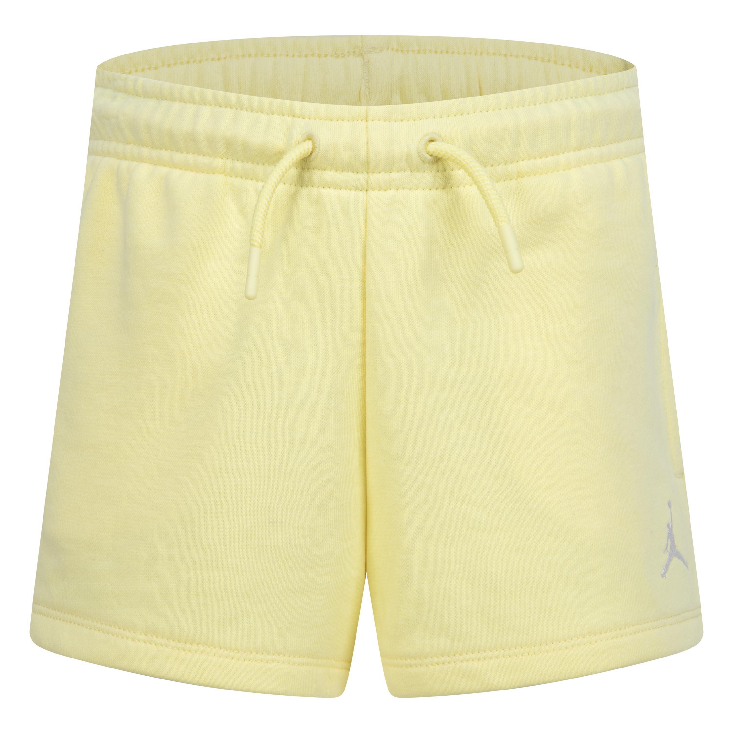 Jordan Big Girls' Essential Shorts - Laser Orange - YELLOW