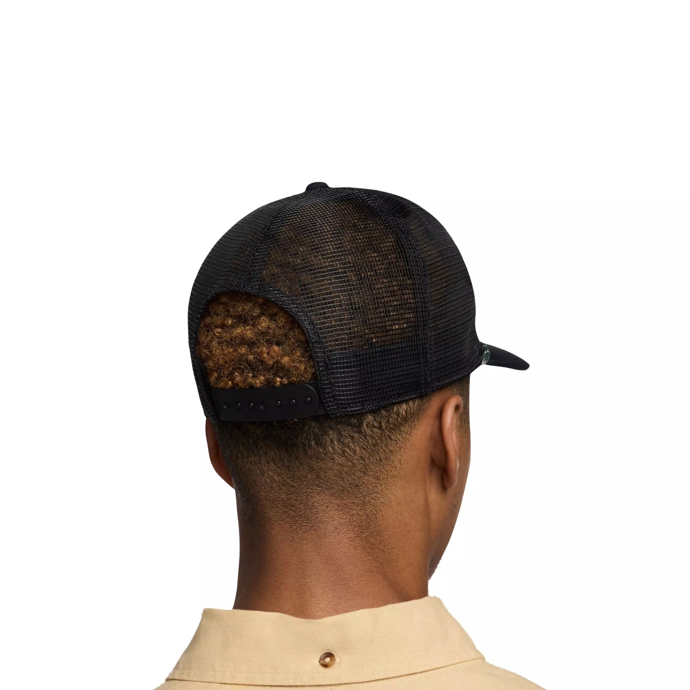 Nike Rise Structured Curved Bill Trucker Snapback-Black - BLACK