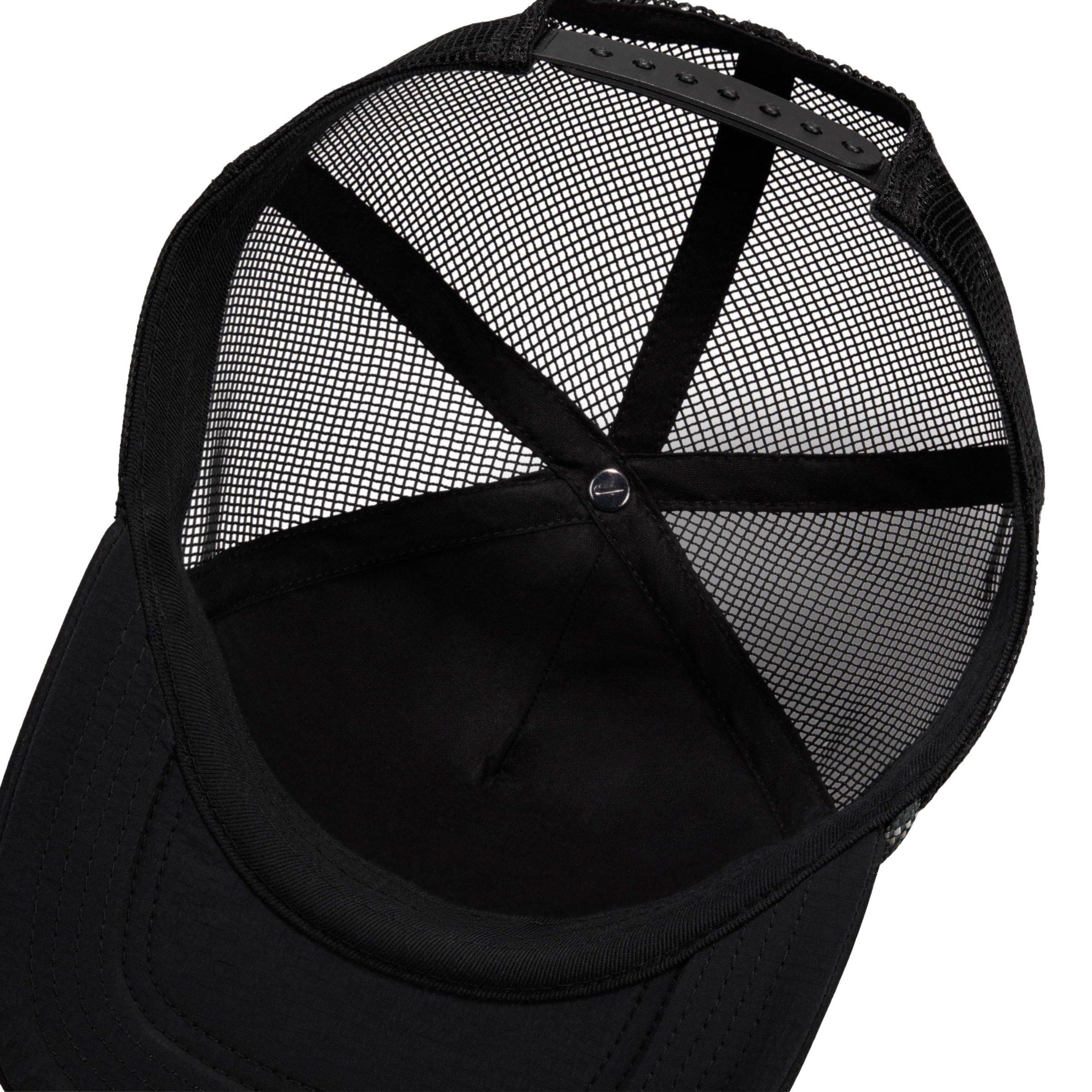 Nike Rise Structured Curved Bill Trucker Snapback-Black - BLACK Thumbnail View 4