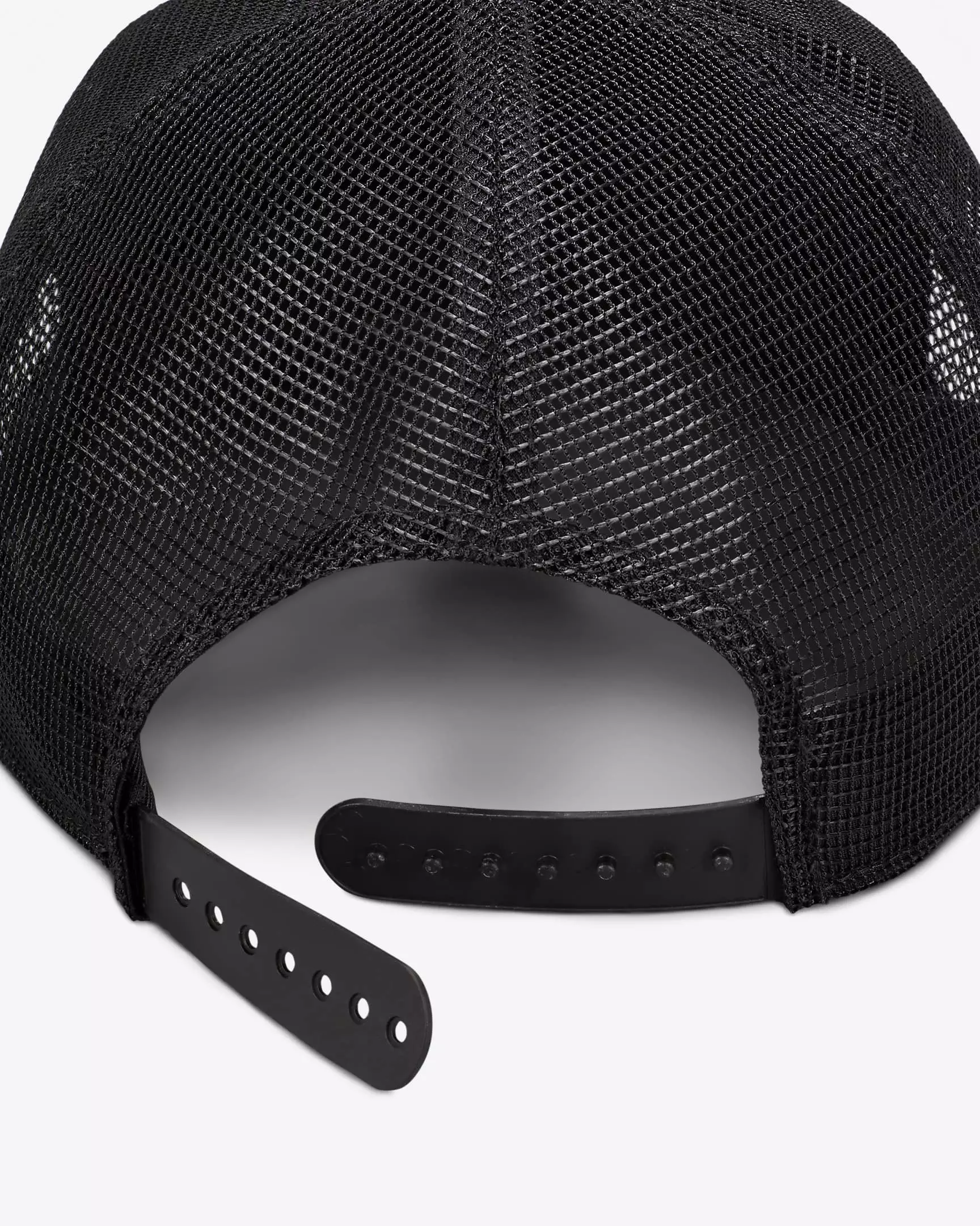 Nike Rise Structured Curved Bill Trucker Snapback-Black - BLACK