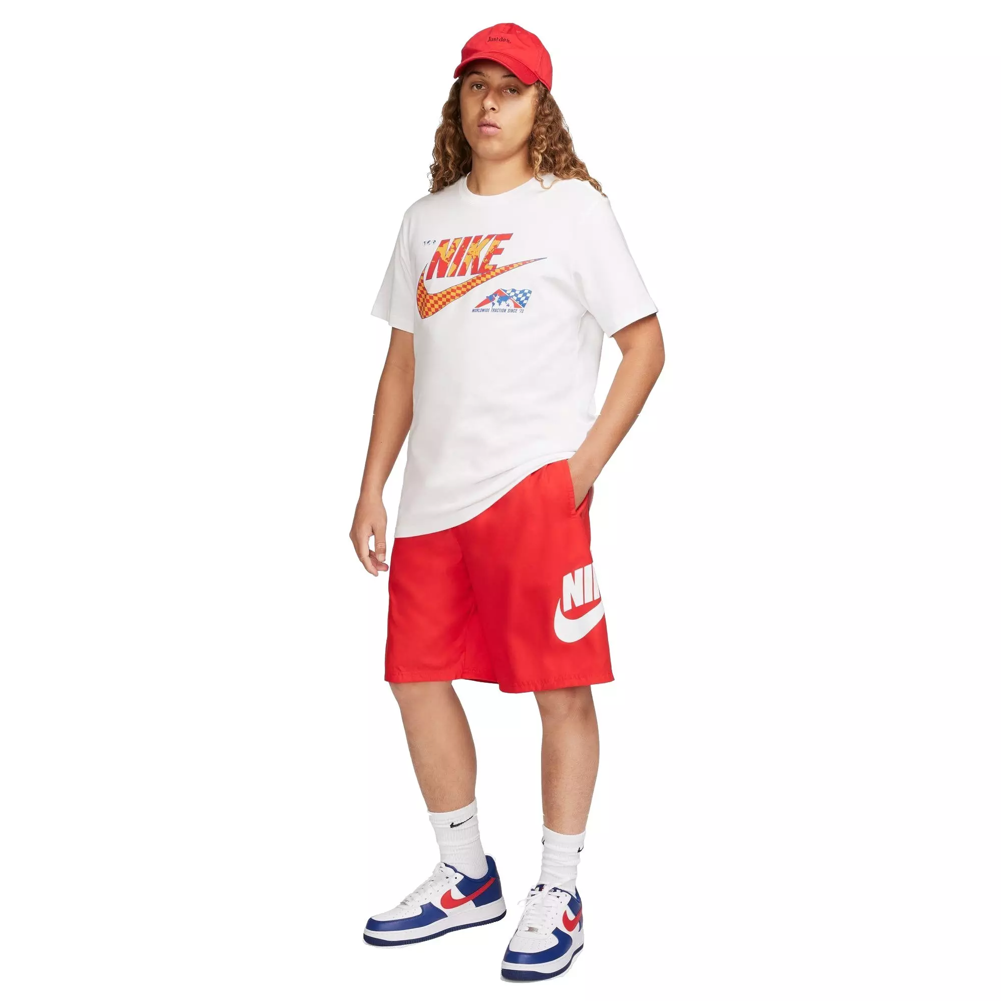 Nike Men's Club Woven Shorts - Red - RED