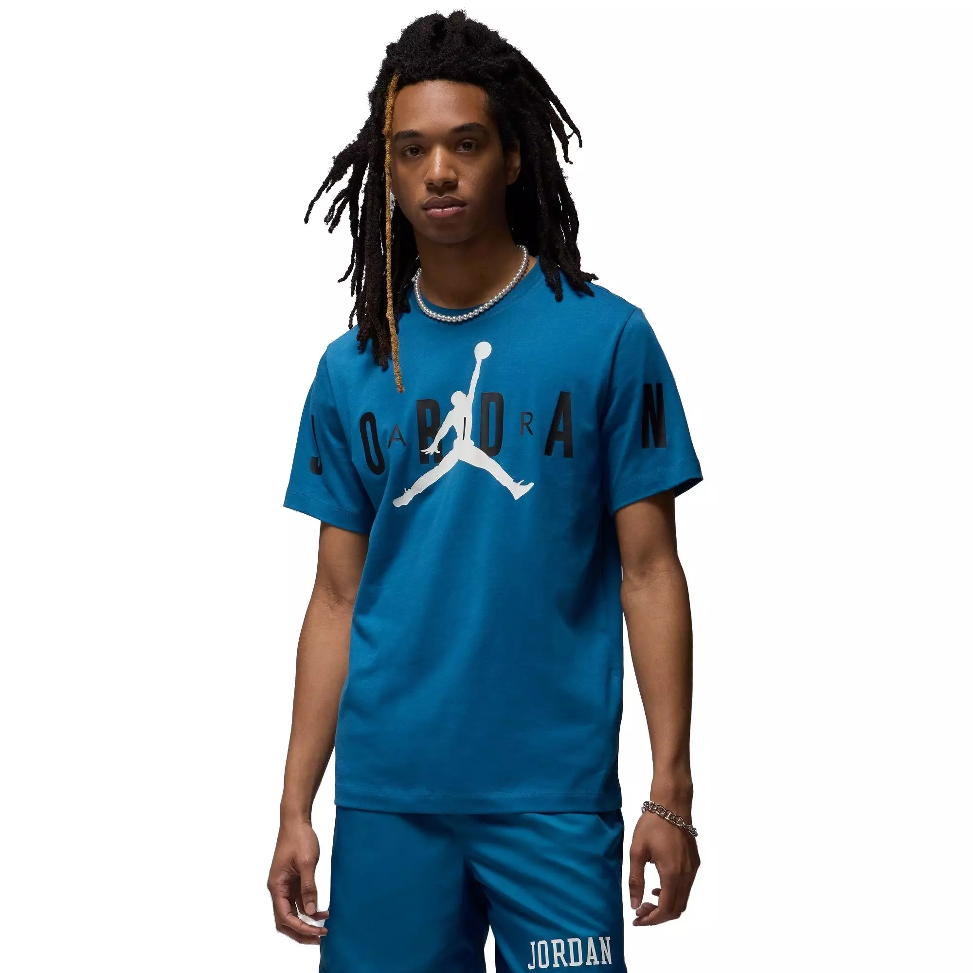 Jordan Men's Air Stretch Tee - Industrial Blue - BLUE