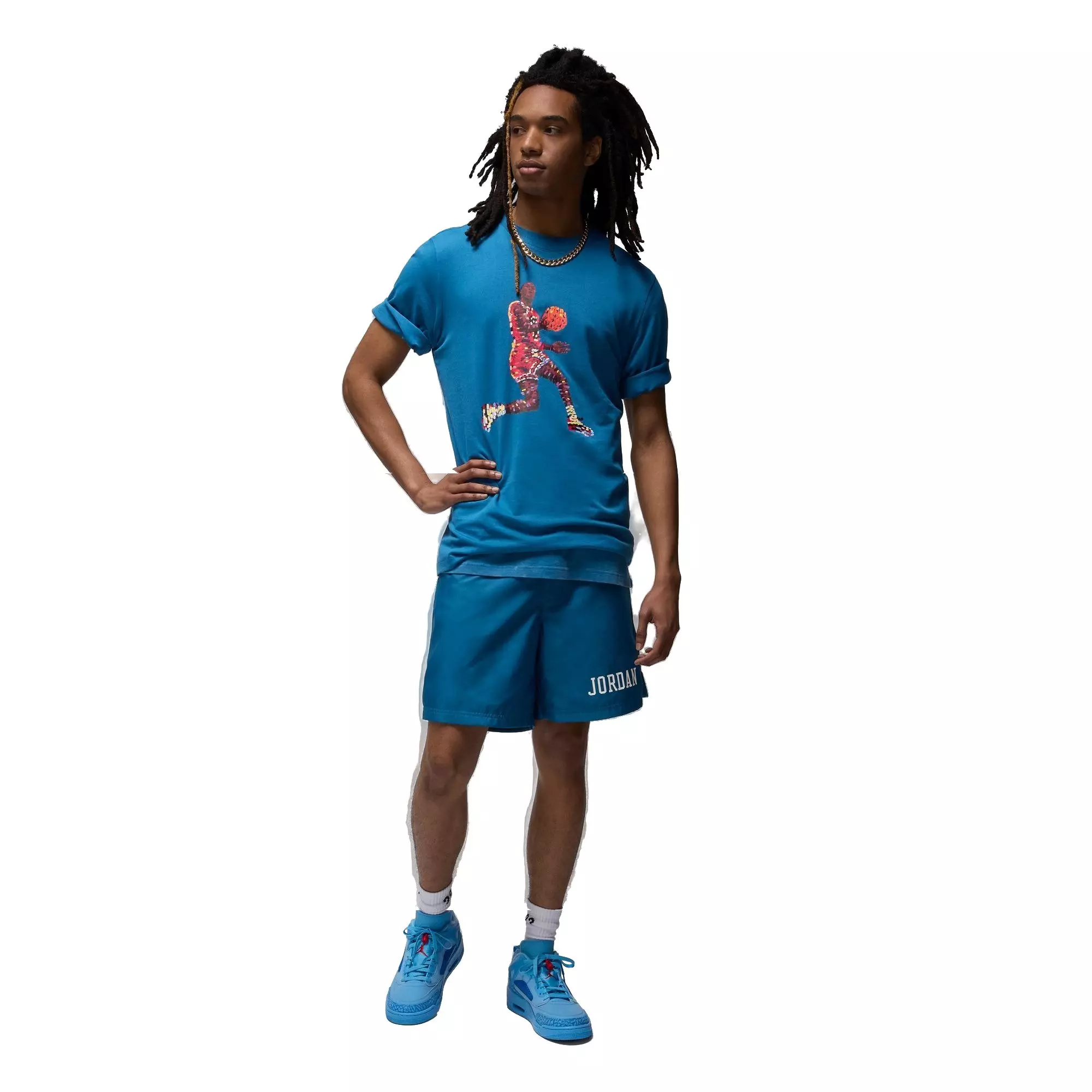 Jordan Men's Flight Essentials Graphic Tee - Industrial Blue - BLUE