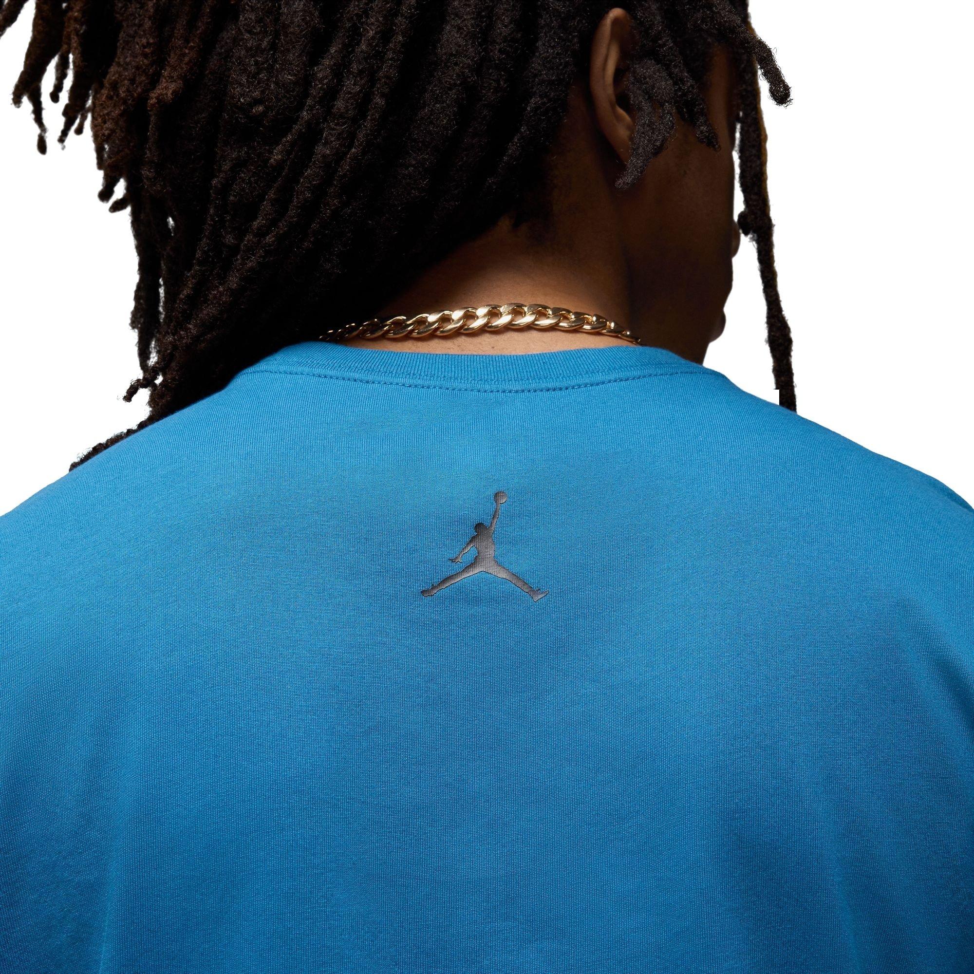 Jordan Men's Flight Essentials Graphic Tee - Industrial Blue - BLUE Thumbnail View 5