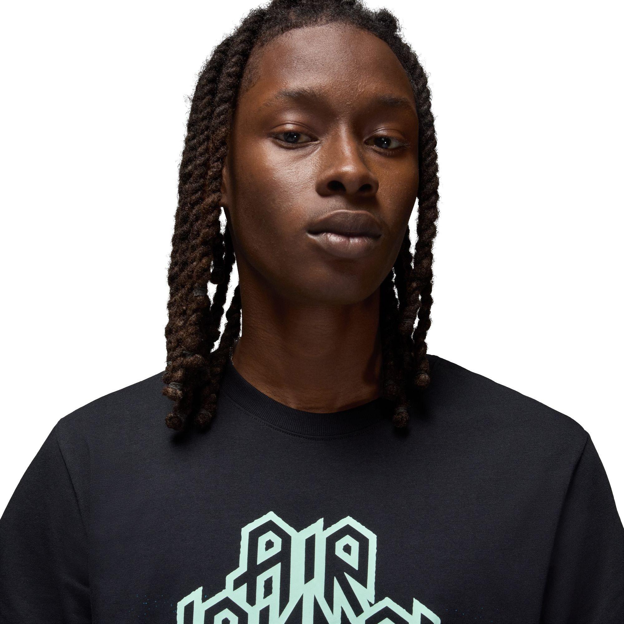 Jordan Men's Sport Dri-FIT Graphic Tee - Black - BLACK Thumbnail View 4