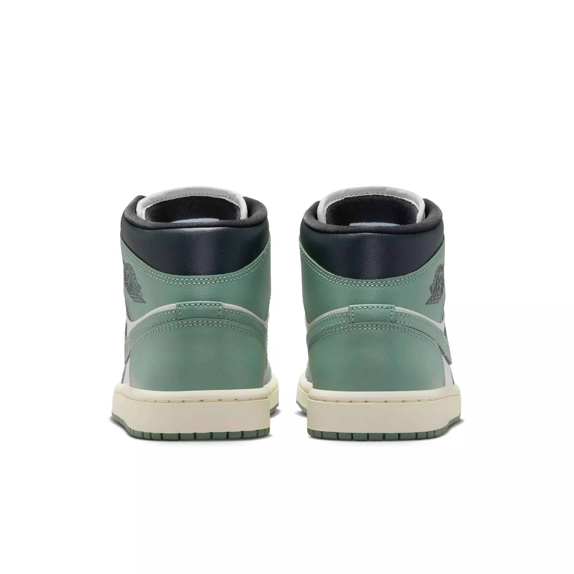 Jordan 1 Mid "Sail/Jade Smoke/Anthracite" Women's Shoe - DK GREEN