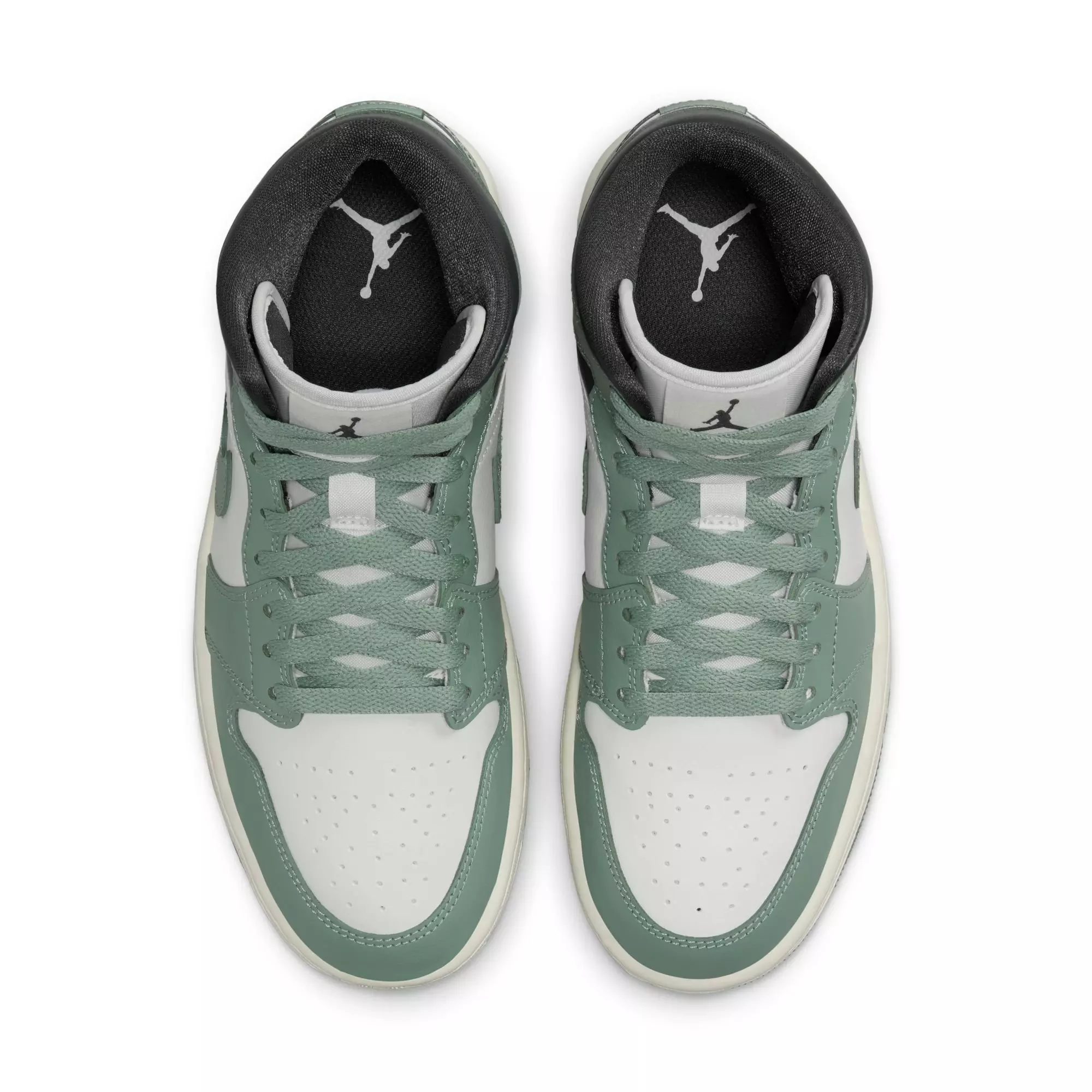 Jordan 1 Mid "Sail/Jade Smoke/Anthracite" Women's Shoe - DK GREEN