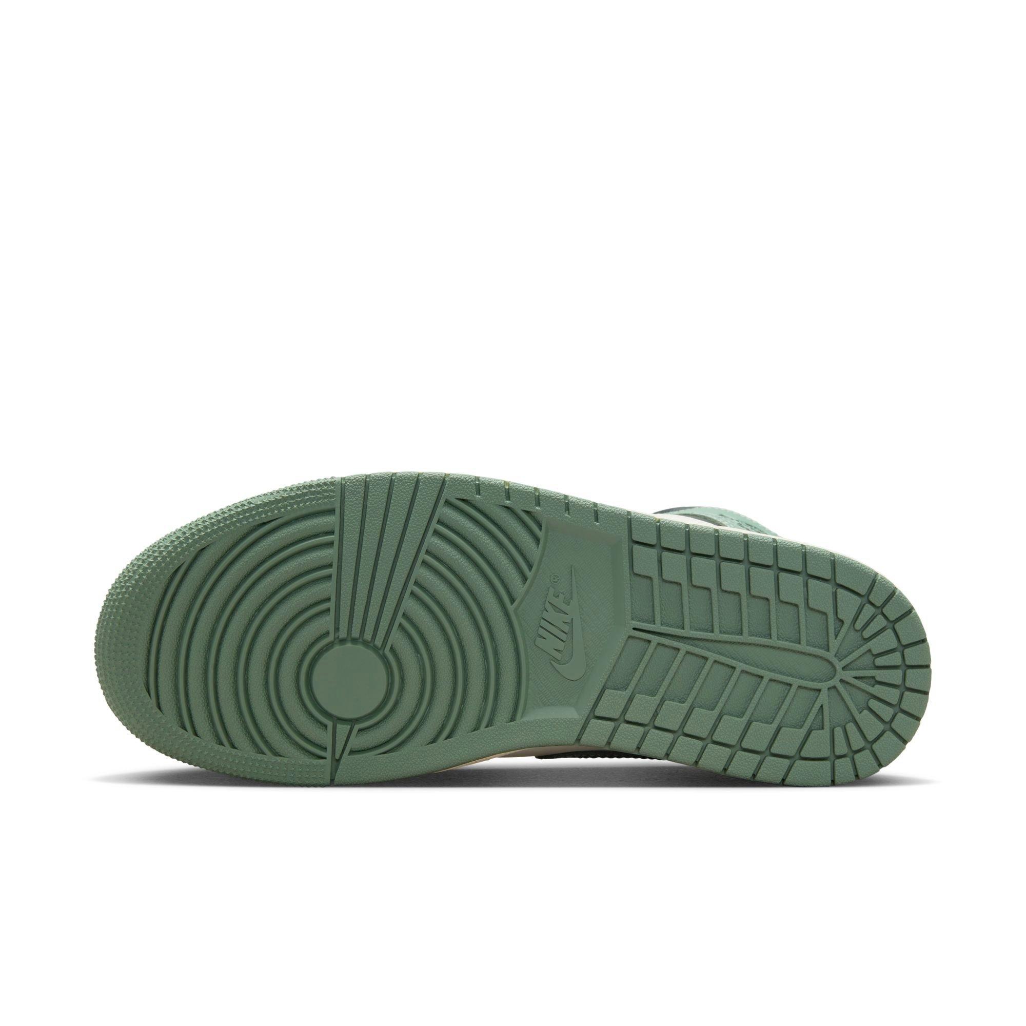 Jordan 1 Mid "Sail/Jade Smoke/Anthracite" Women's Shoe - DK GREEN Thumbnail View 8