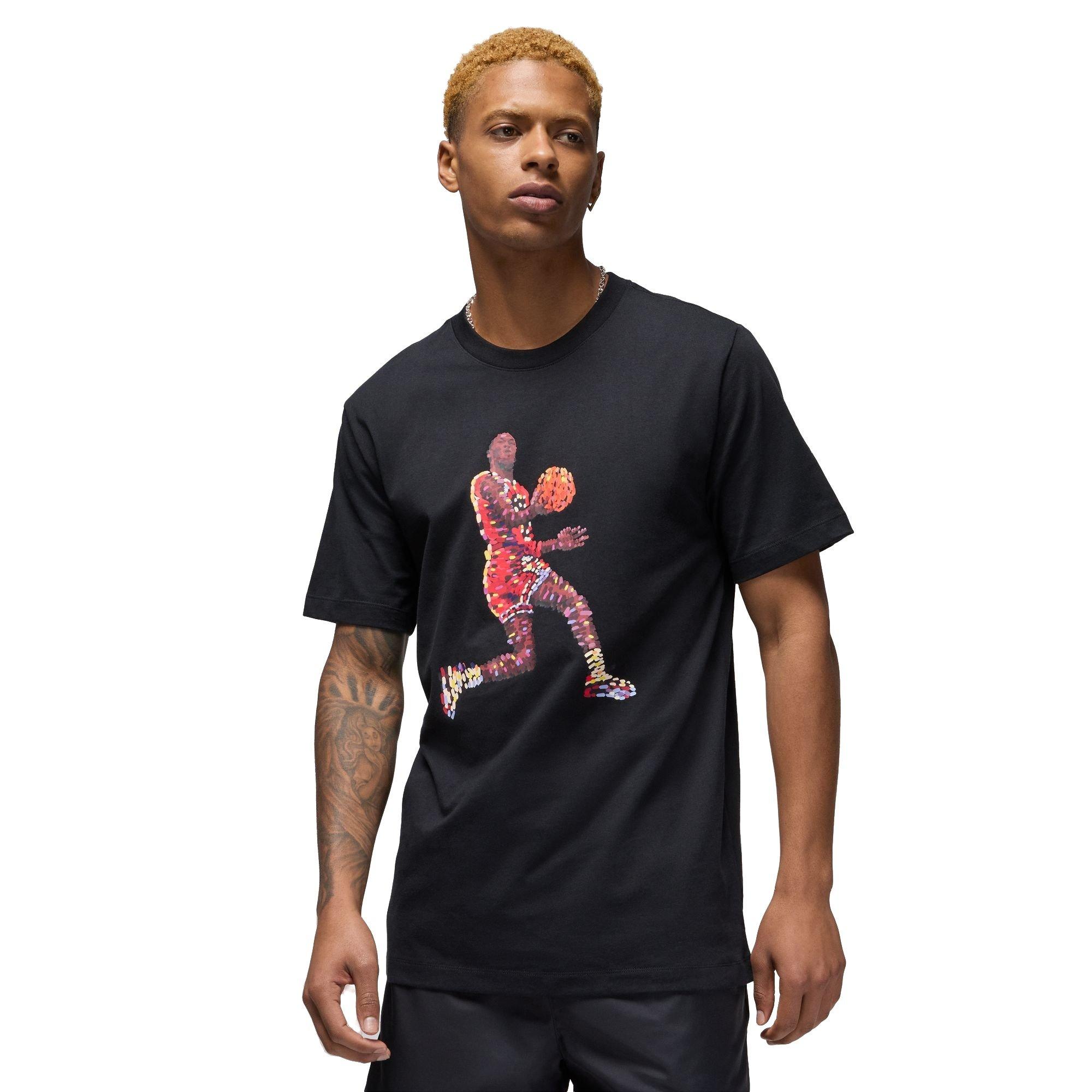 Jordan Men's Paint Stroke Jumpman Tee - BLACK Thumbnail View 1