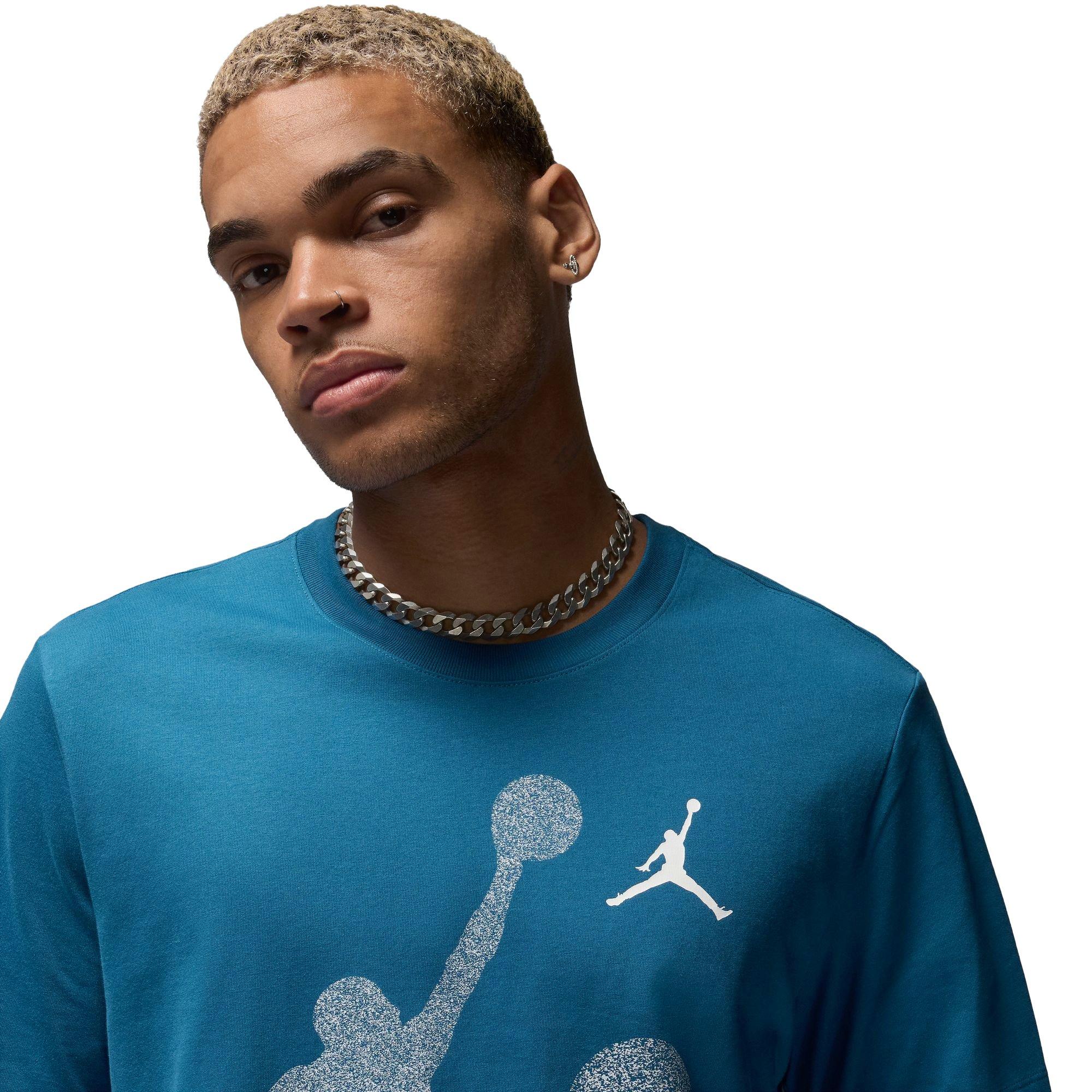 Jordan Men's Jumpman Graphic Tee - Blue - BLUE Thumbnail View 3