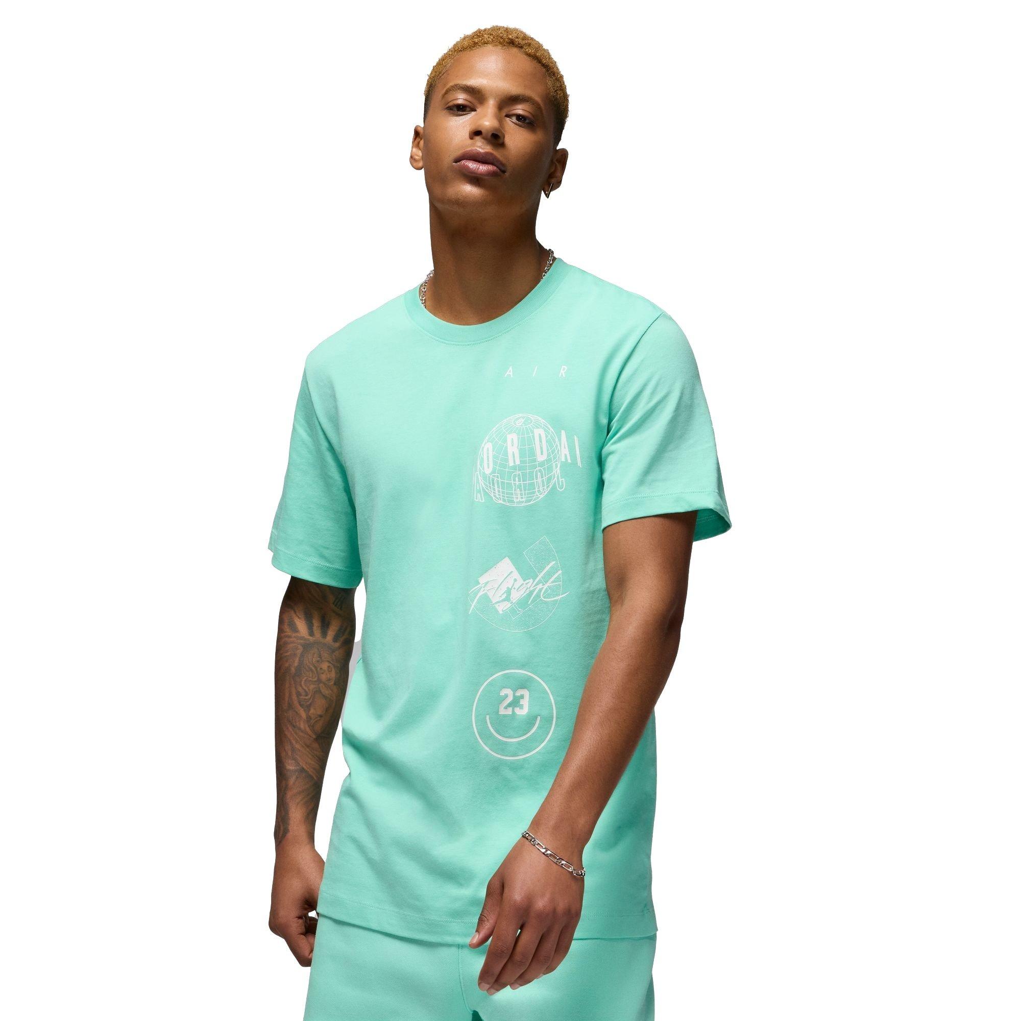 Jordan Men's Brand Logo Stack Tee - GREEN Thumbnail View 1