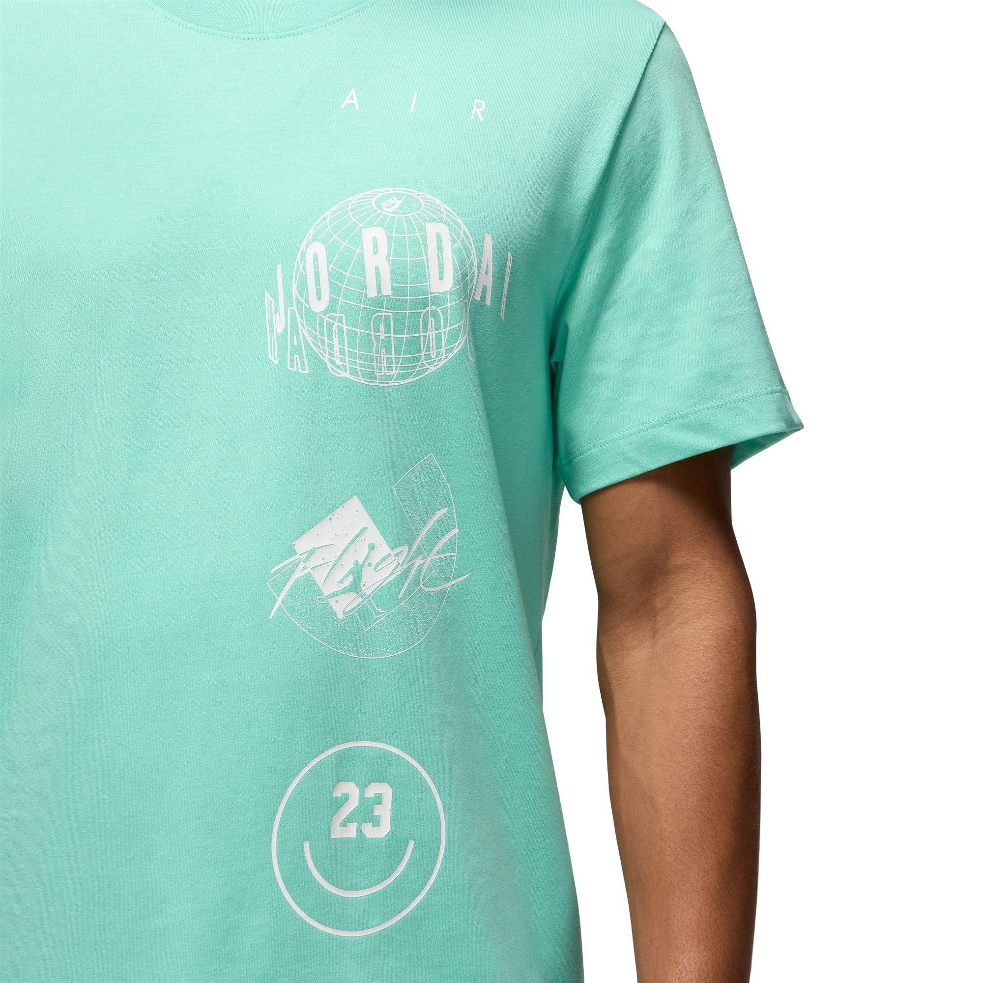 Jordan Men's Brand Logo Stack Tee - GREEN Thumbnail View 4