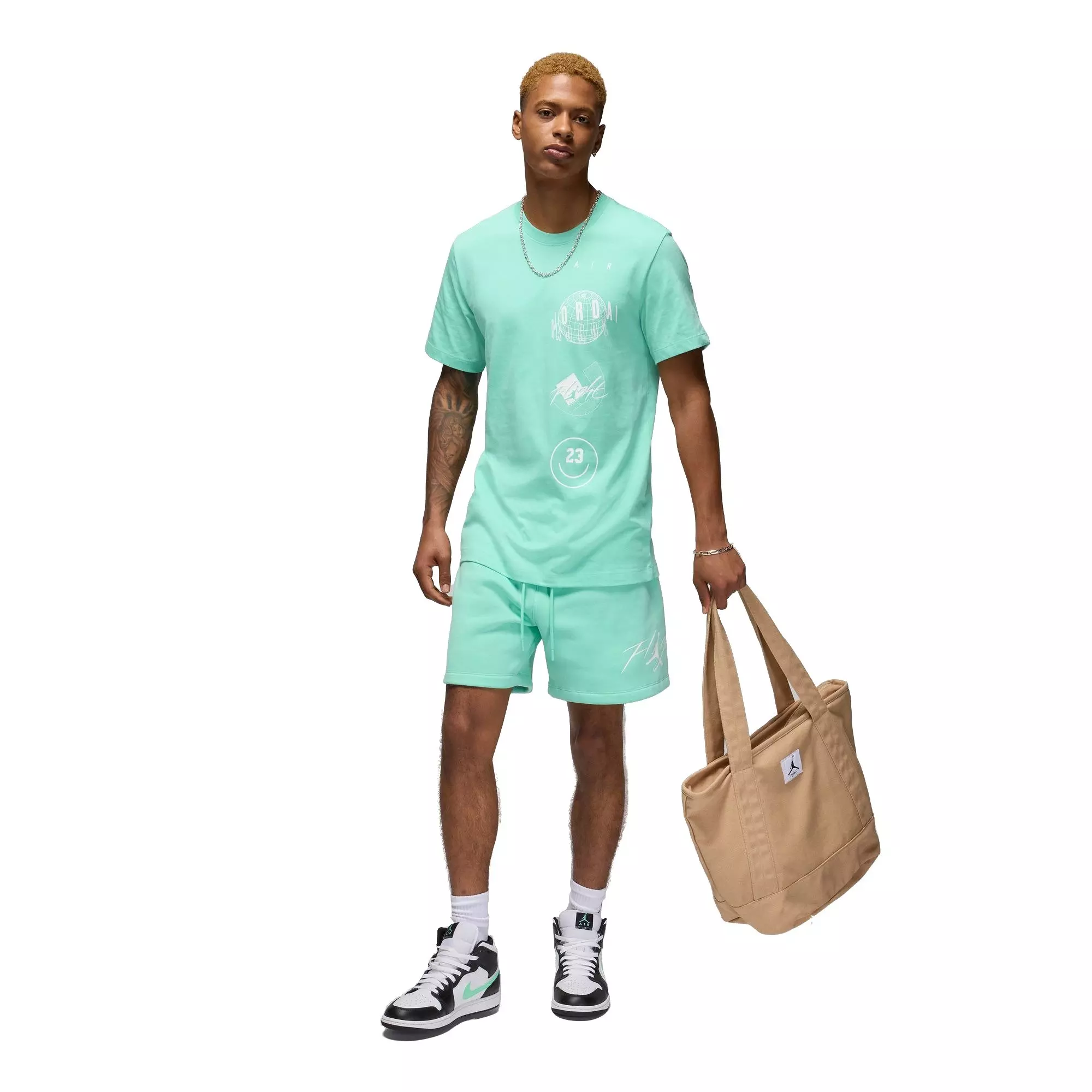 Jordan Men's Brand Logo Stack Tee - GREEN