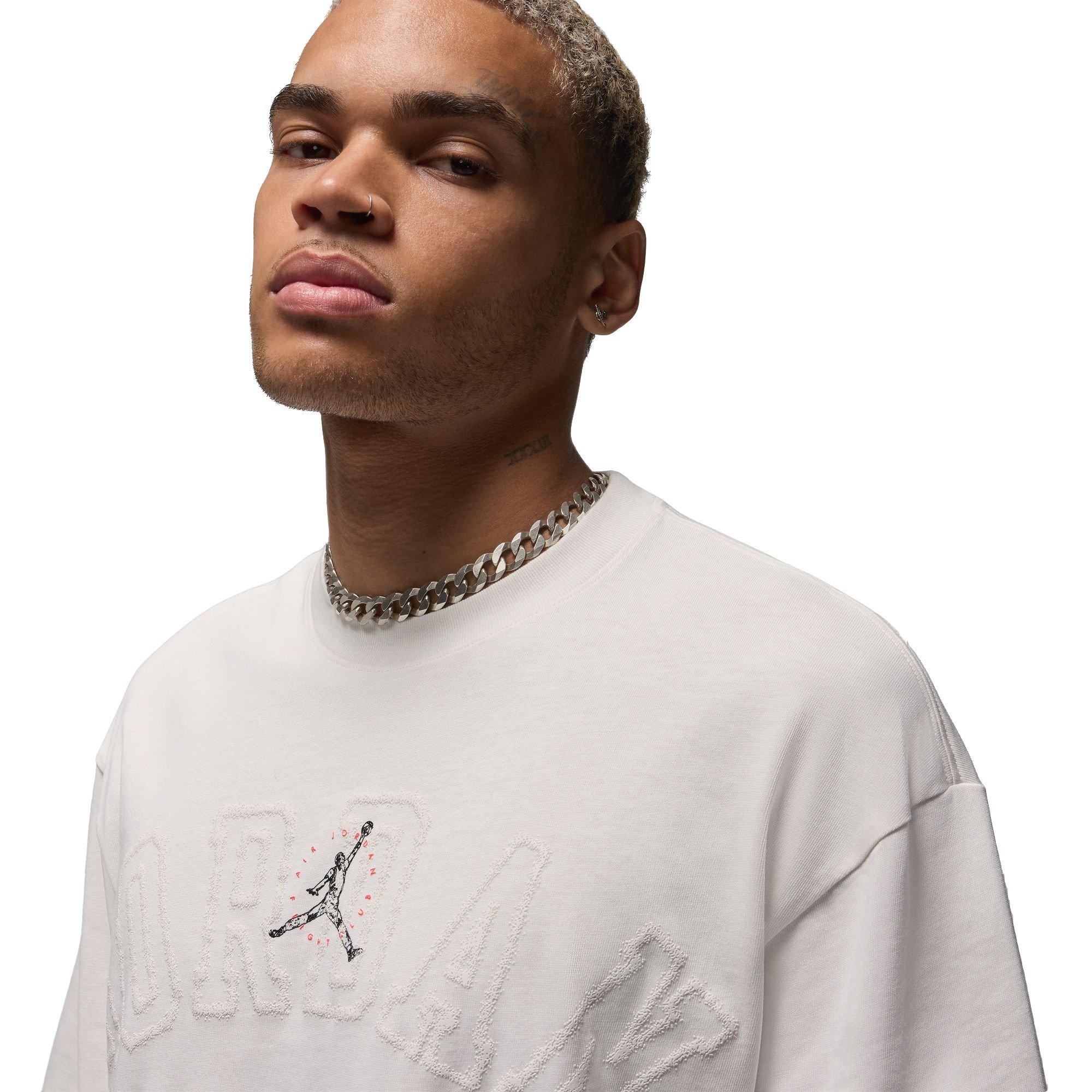 Jordan Men's Gel 1985 Tee - Phantom - KHAKI Thumbnail View 4