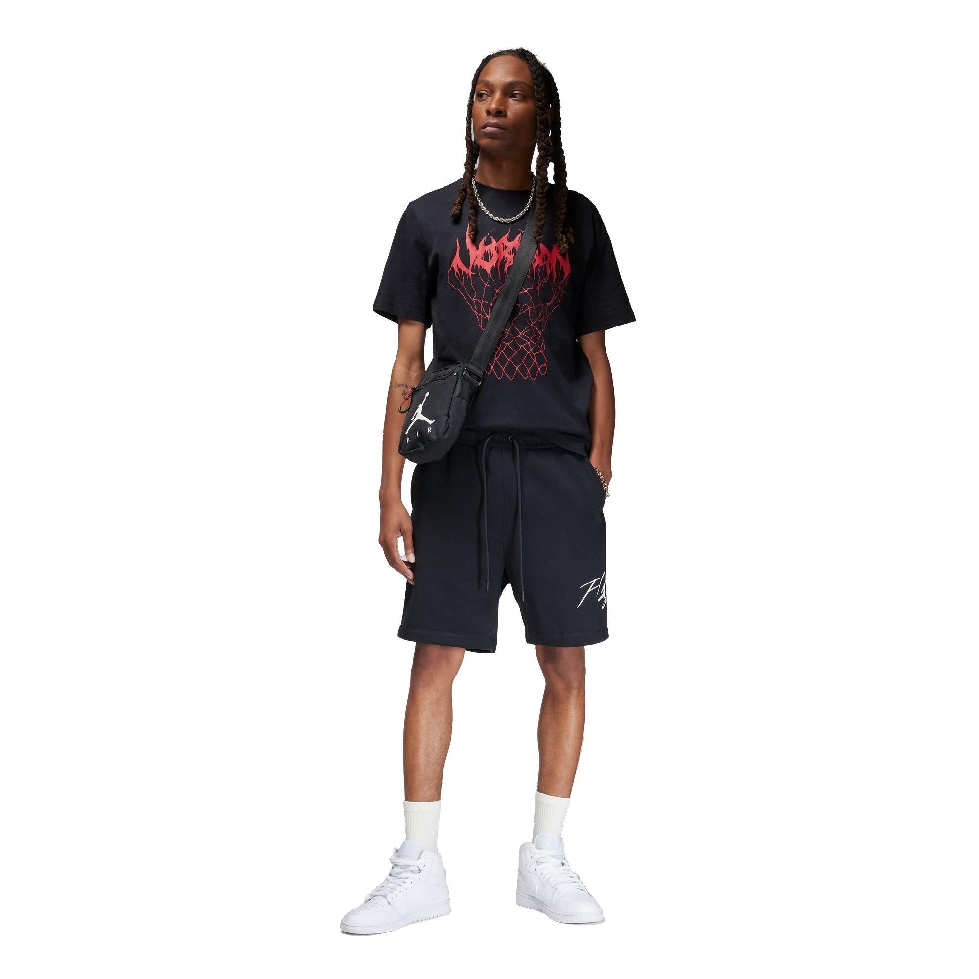 Jordan Men's Flight Brooklyn Fleece Shorts - Black - BLACK Thumbnail View 7