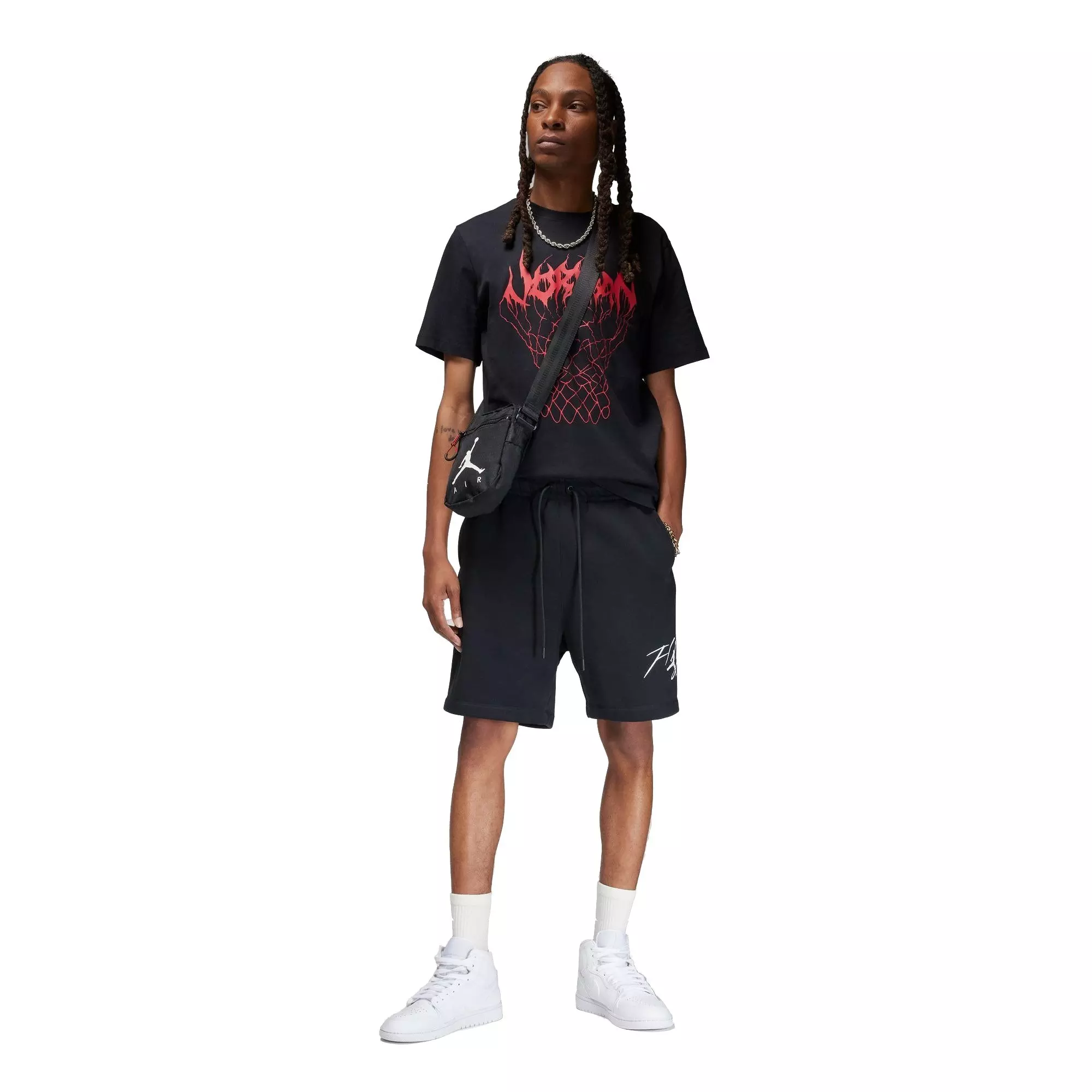Jordan Men's Flight Brooklyn Fleece Shorts - Black - BLACK