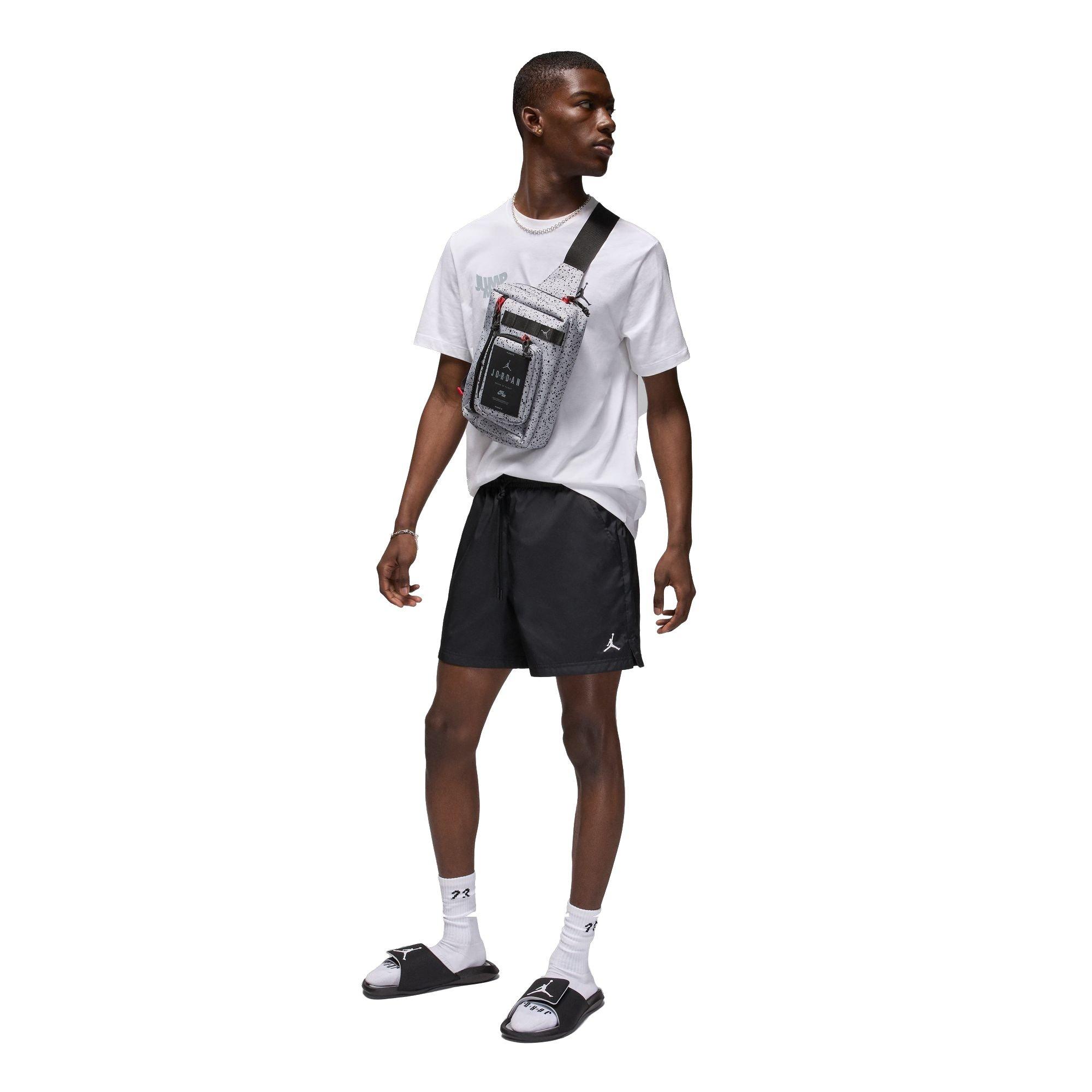 Jordan Men's 5-Inch Essentials Poolside Shorts - BLACK Thumbnail View 7