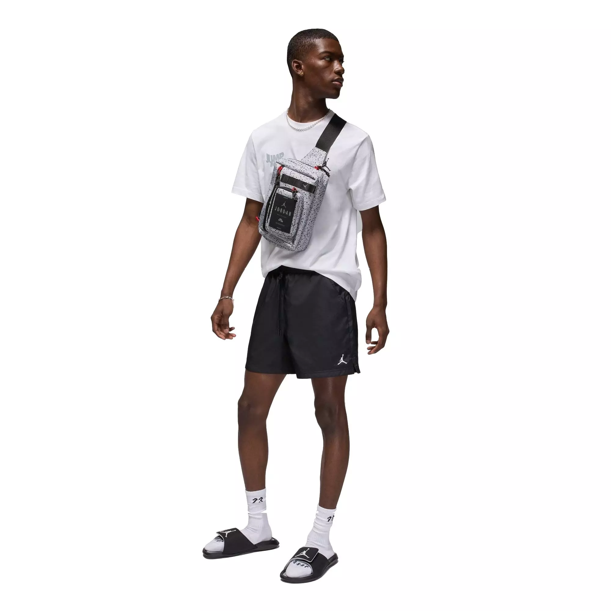 Jordan Men's 5-Inch Essentials Poolside Shorts - BLACK