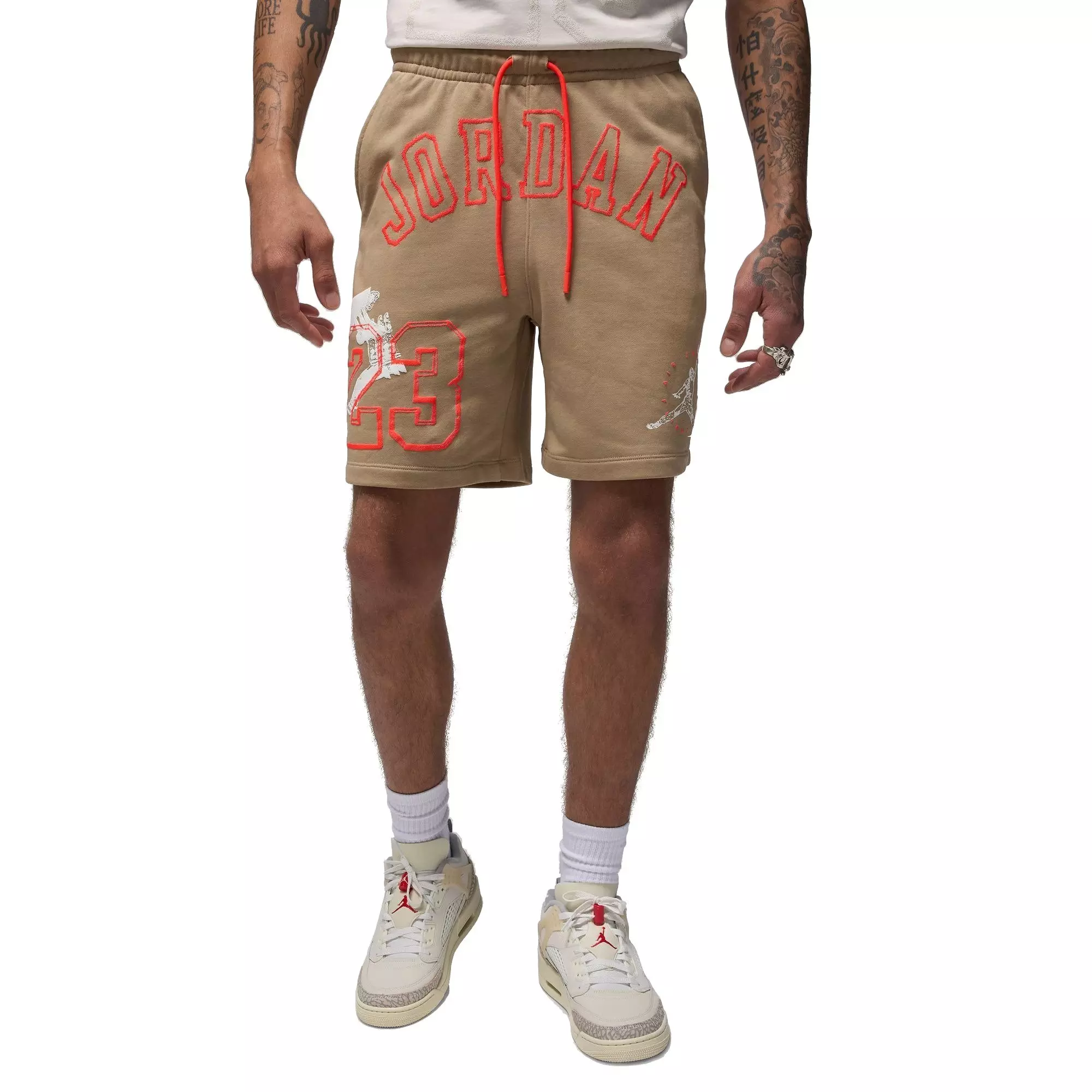 Jordan Men's Gel Fleece Shorts - Khaki - KHAKI