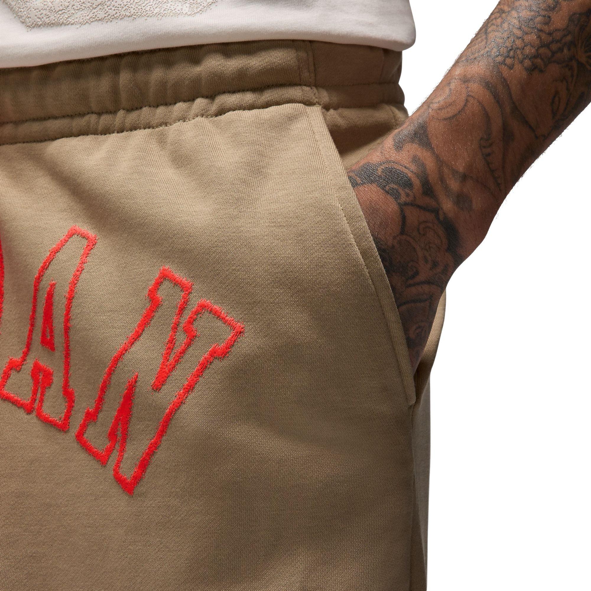 Jordan Men's Gel Fleece Shorts - Khaki - KHAKI Thumbnail View 4