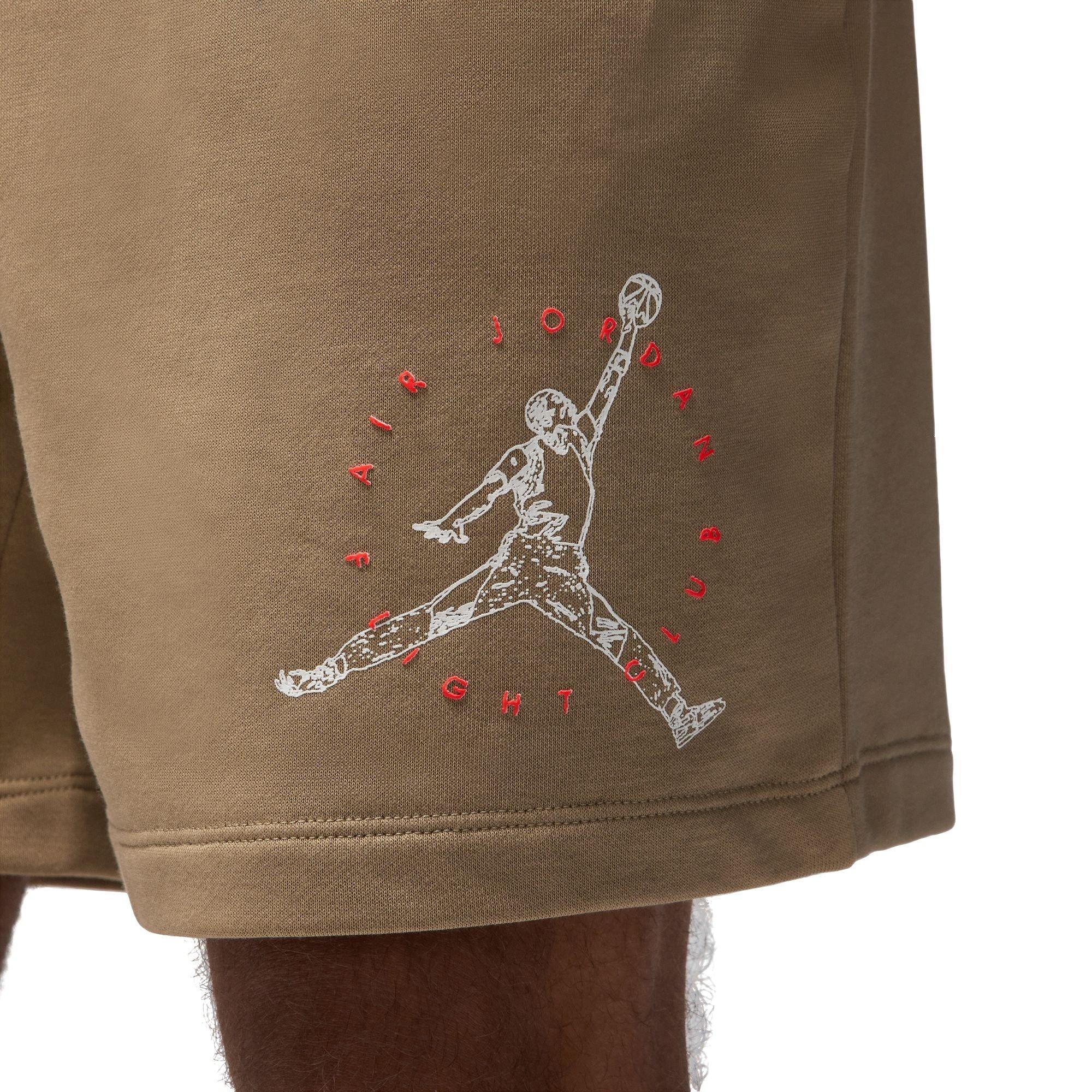 Jordan Men's Gel Fleece Shorts - Khaki - KHAKI Thumbnail View 7