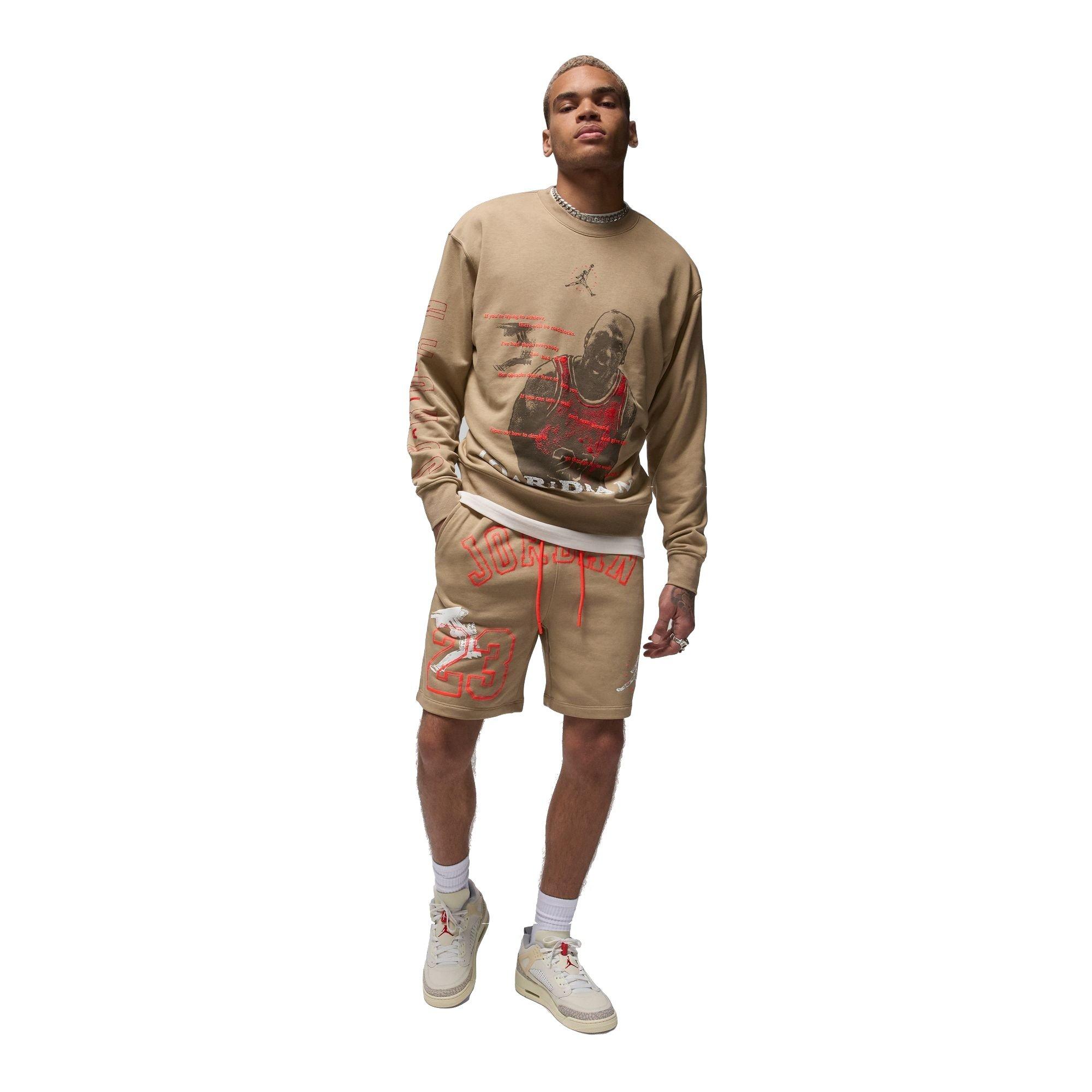 Jordan Men's Gel Fleece Shorts - Khaki - KHAKI Thumbnail View 8