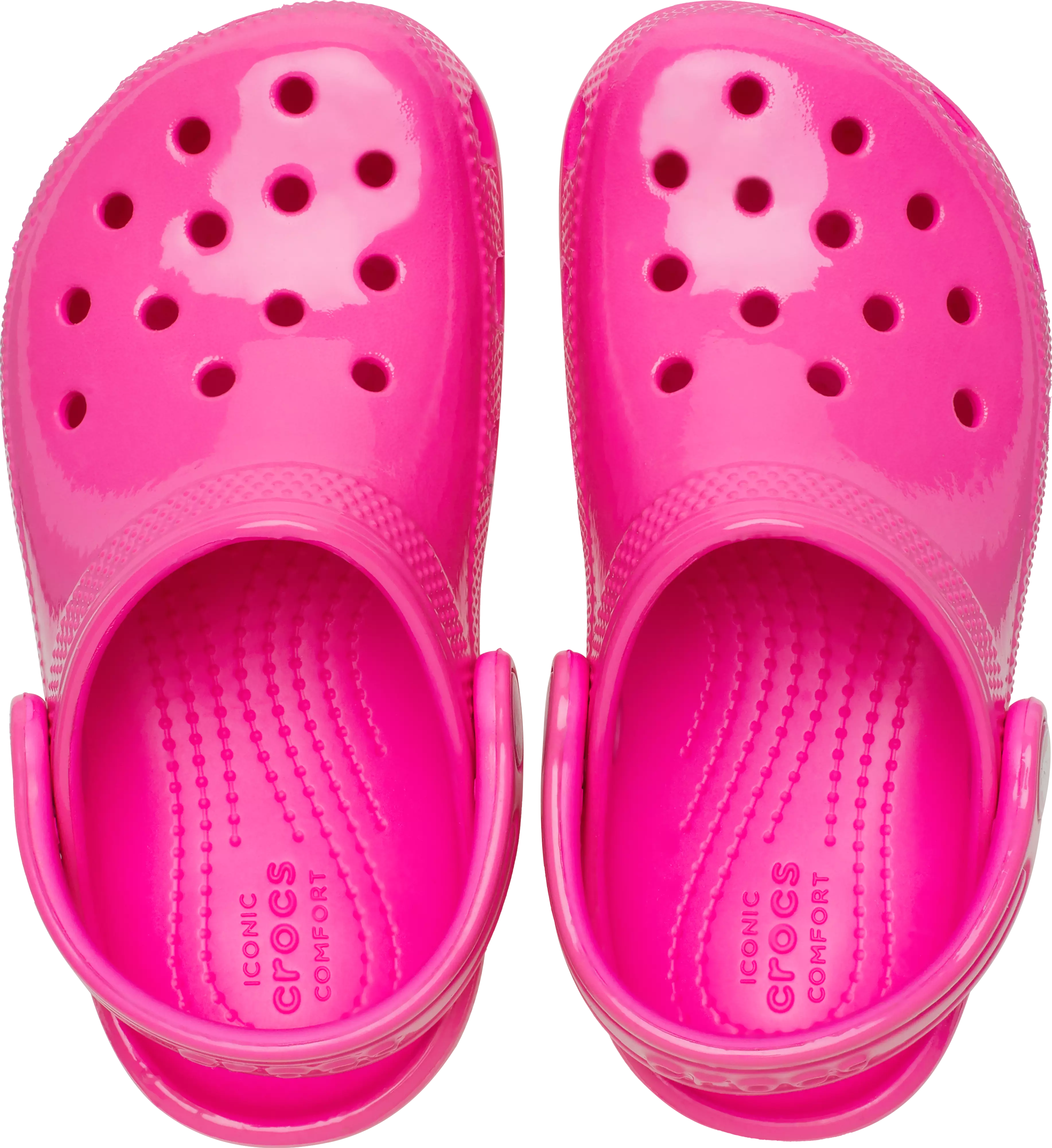 Crocs Classic High Shine "Highlighter Pink" Preschool Girls' Clog - PINK