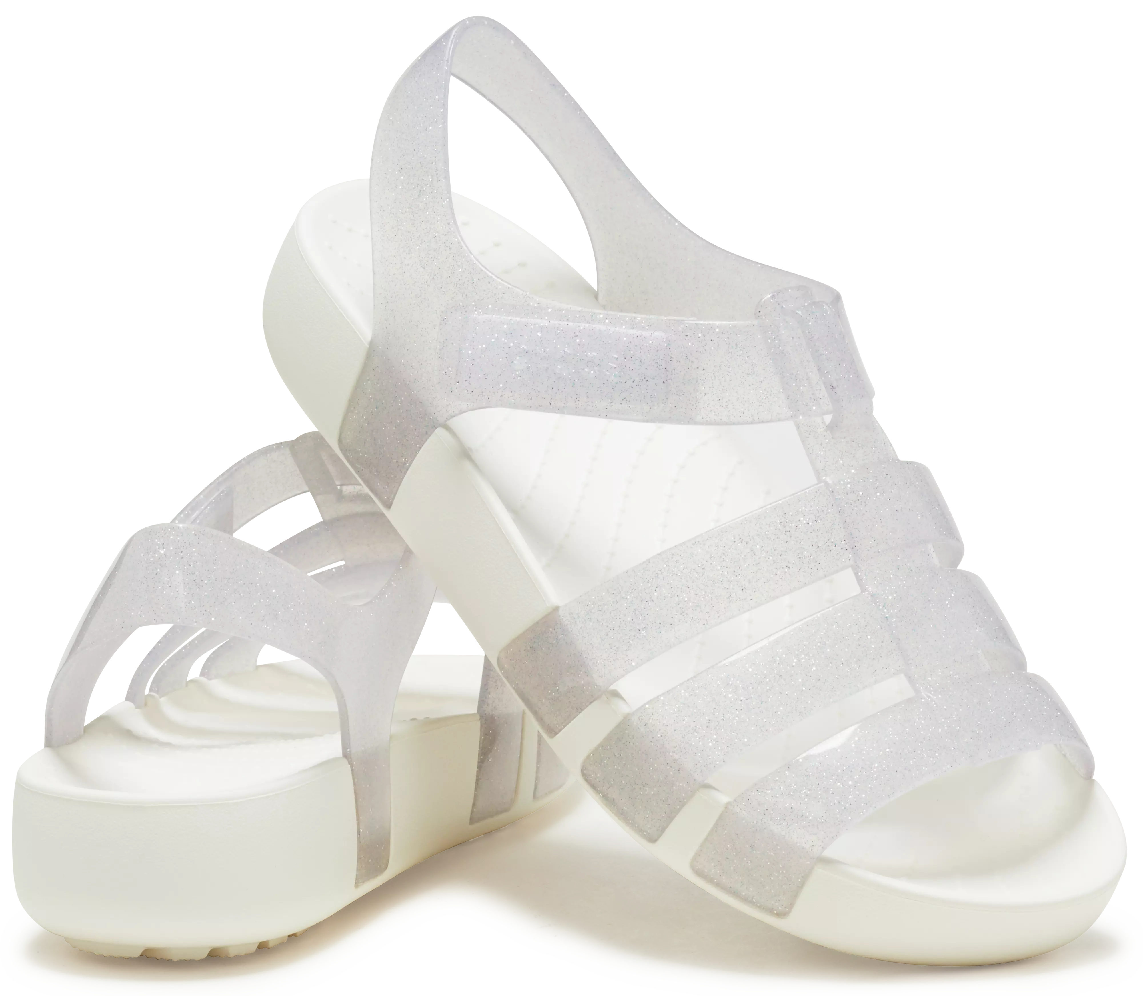 Crocs Isabella Jelly "White" Preschool Girls' Sandal - WHITE