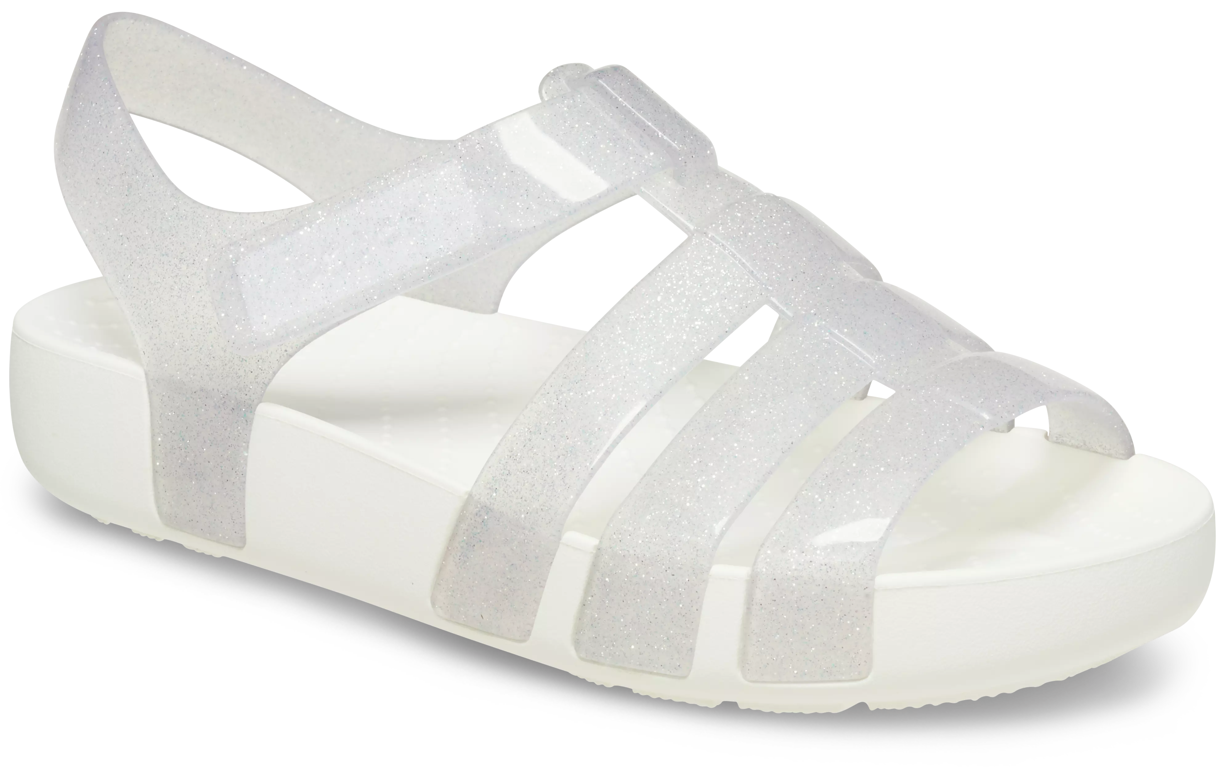 Crocs Isabella Jelly "White" Preschool Girls' Sandal - WHITE