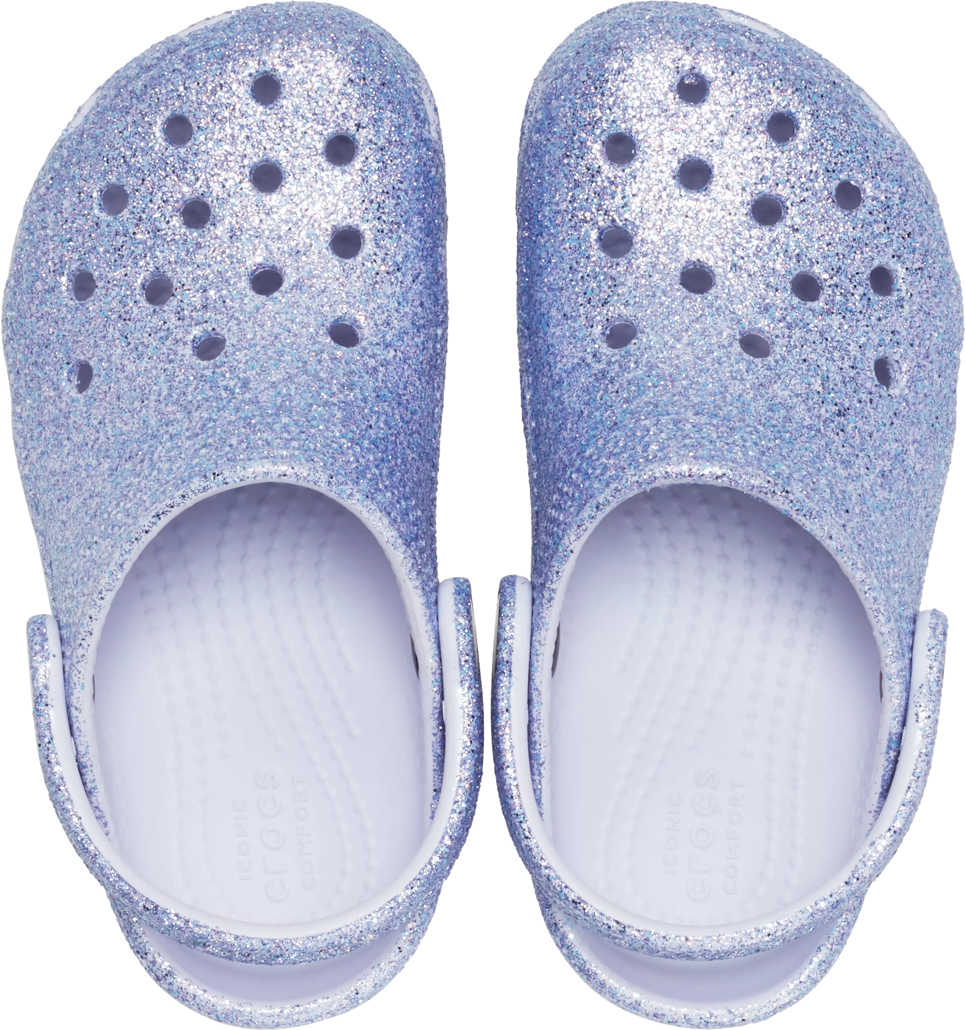 Crocs Classic "Purple Glitter" Toddler Girls' Clog - PURPLE