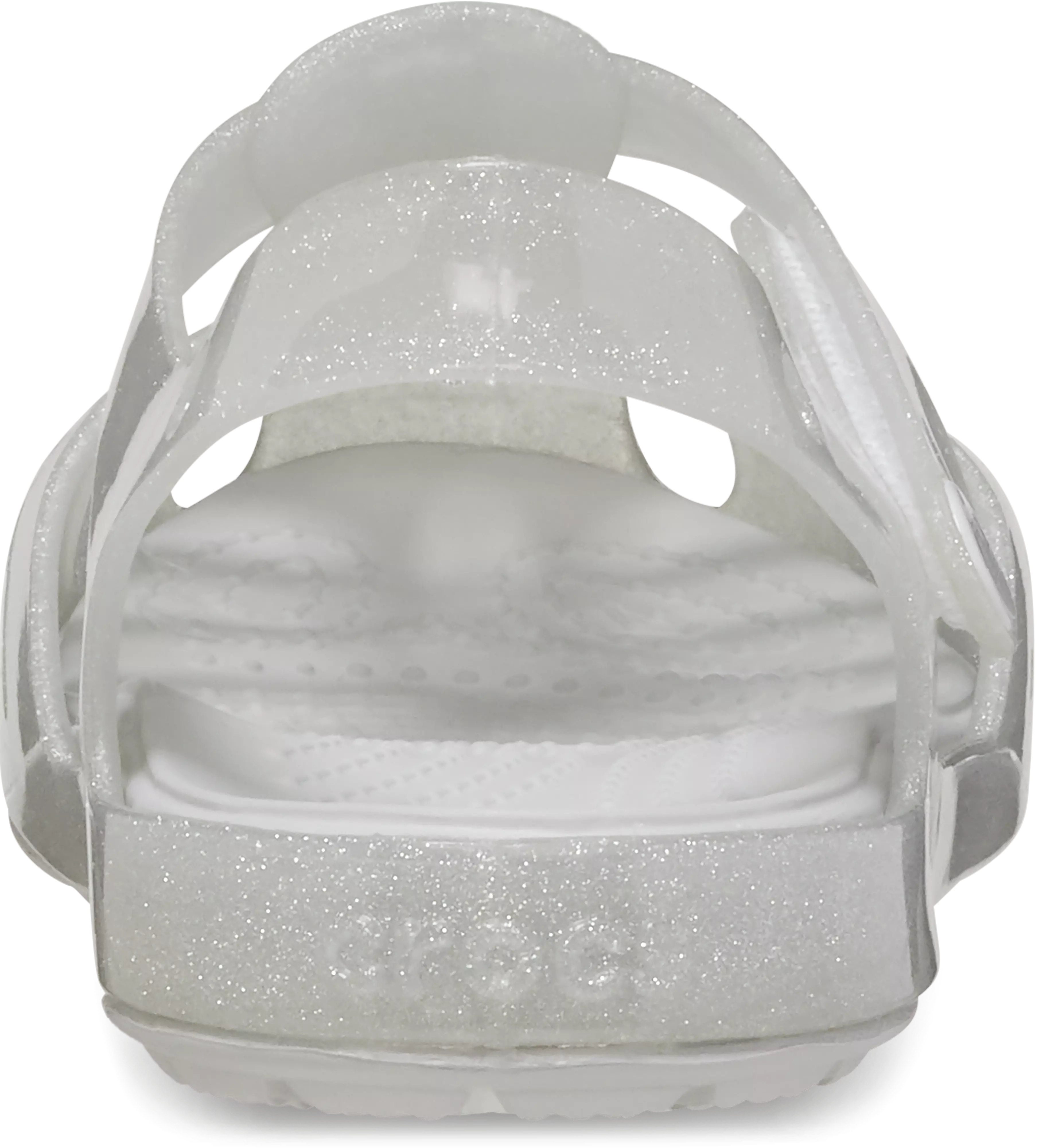 Crocs Isabella Fisherman "Silver Glitter" Toddler Girls' Sandal - WHITE
