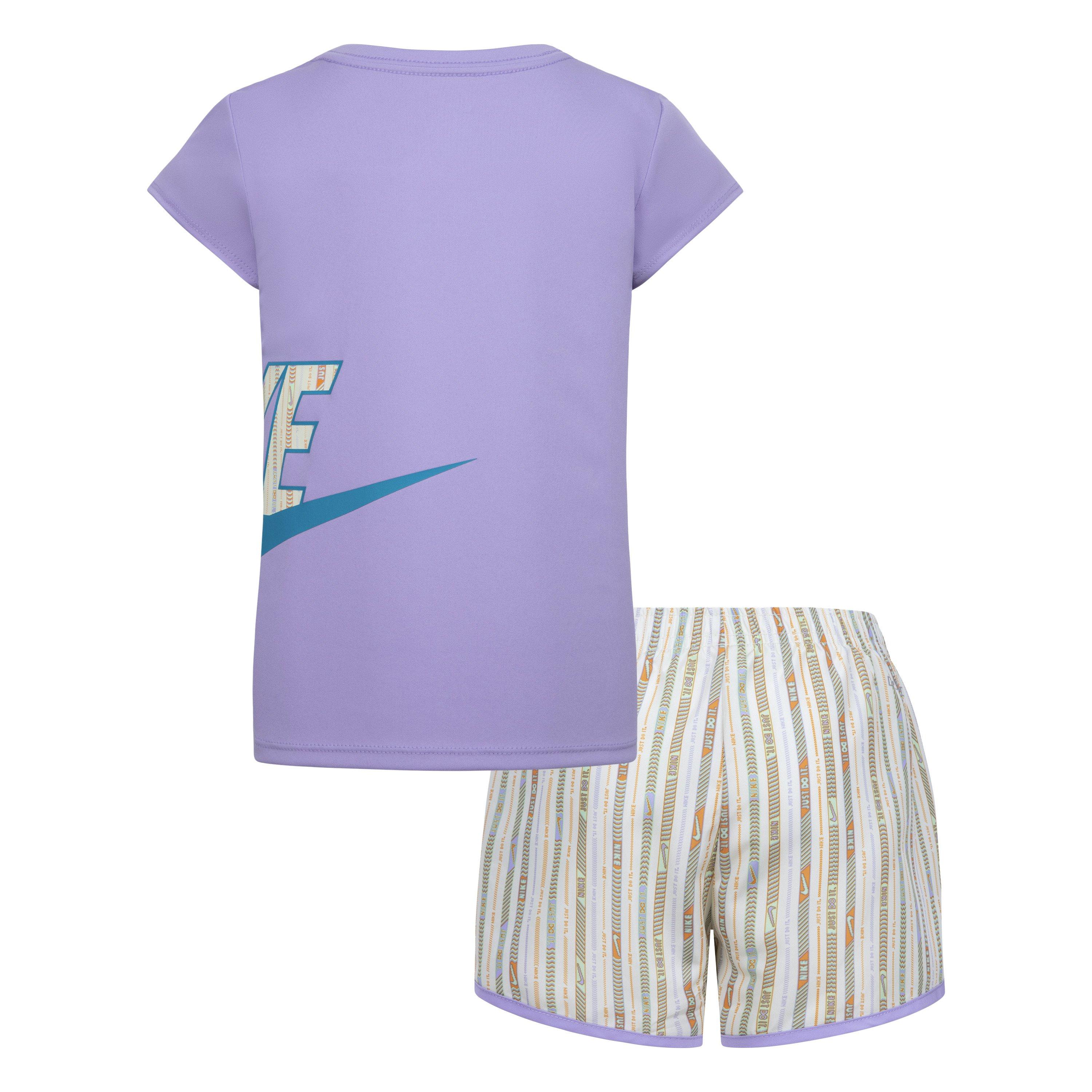 Nike Little Girls' Happy Camper Sprinter Short Set - MULTI-COLOR Thumbnail View 2