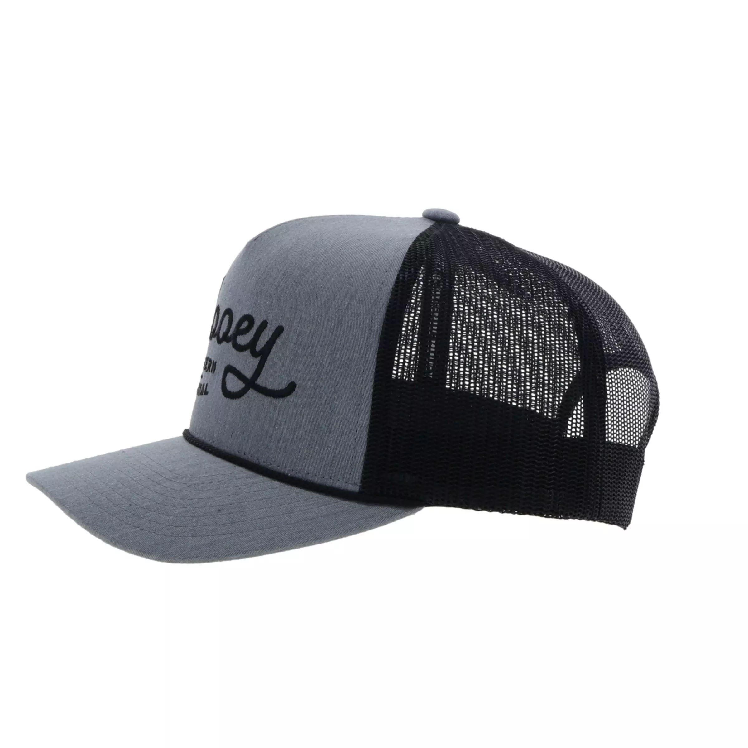 Hooey Original Snapback Hat-Grey - GREY/BLACK