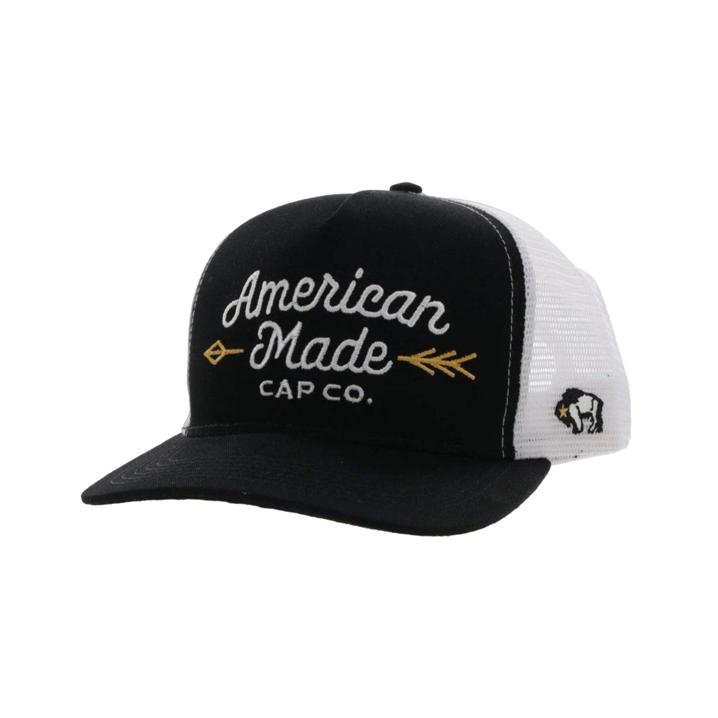 Hooey American Made Snapback Hat-Black/White - BLACK/WHITE Thumbnail View 1