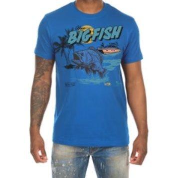 AKOO Men's Big Fish Tee - Blue - BLUE/WHITE