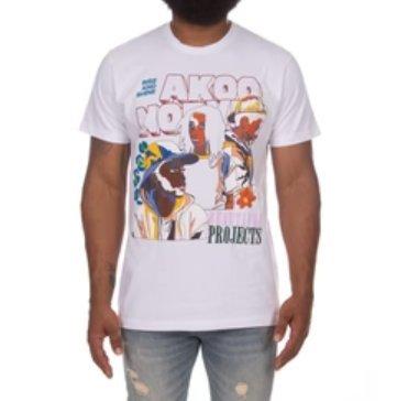 AKOO Men's Groovy Tee - White - WHITE/BLACK