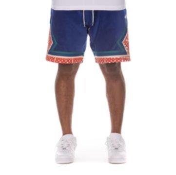 AKOO Men's Guard Velour Short - Blue - BLUE/RED