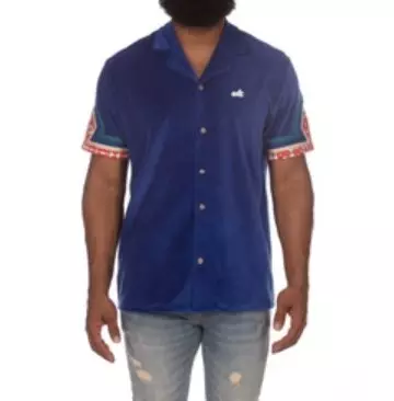 AKOO Men's Santorini Camp Shirt - Navy - NAVY