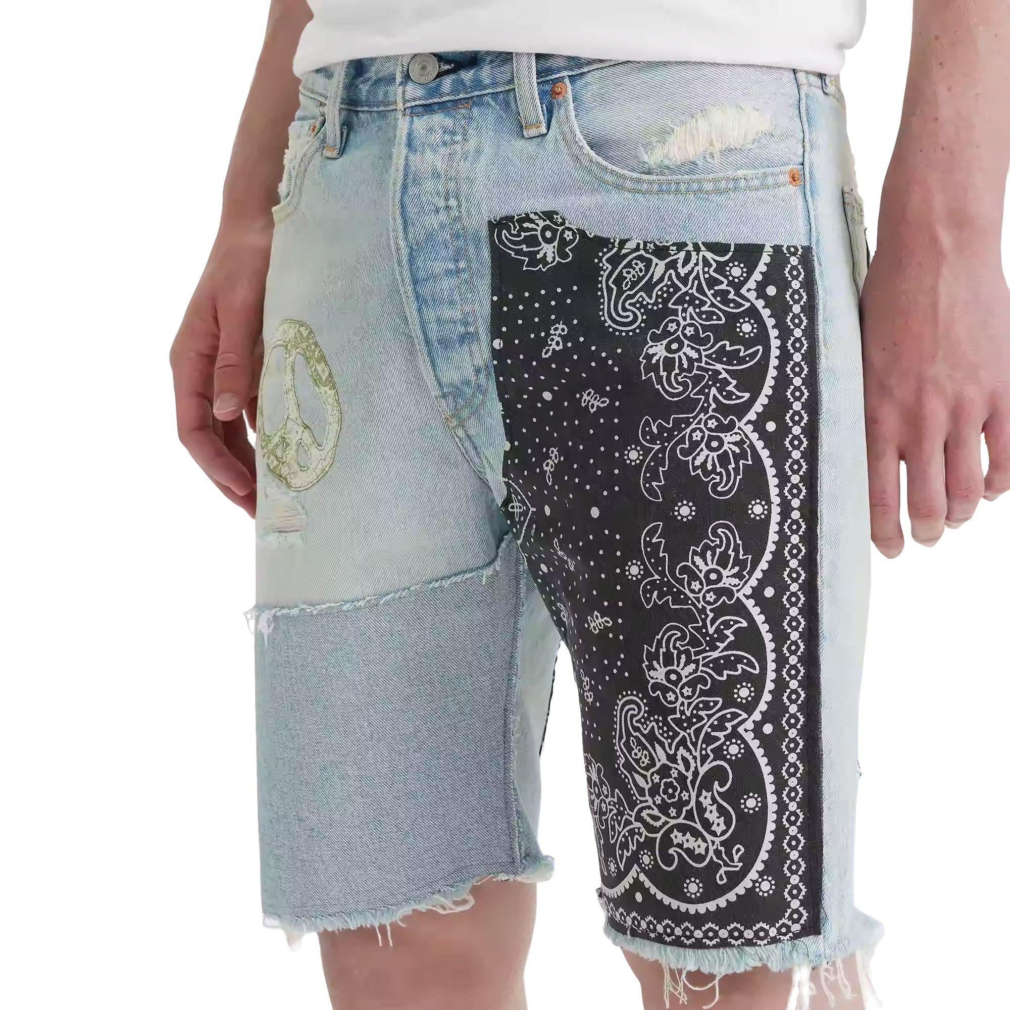 Levi's Men's 501 We Love Sports Premium Denim Shorts - BLUE Thumbnail View 4