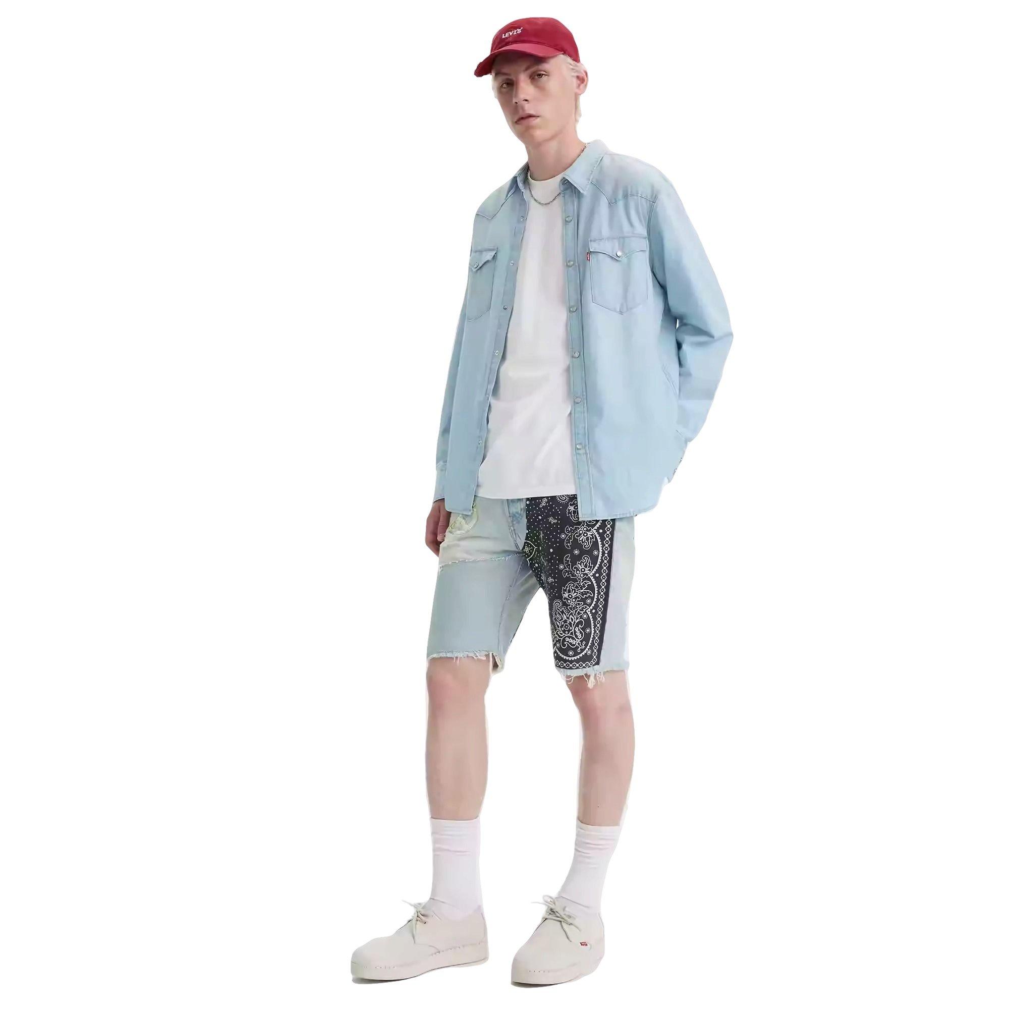 Levi's Men's 501 We Love Sports Premium Denim Shorts - BLUE Thumbnail View 5